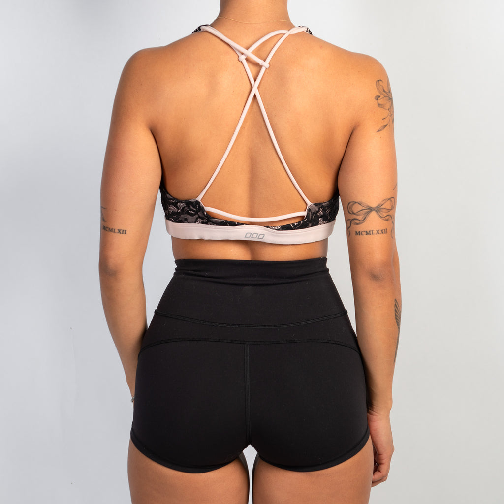 LACE OVERLAY SPORTS BRA
