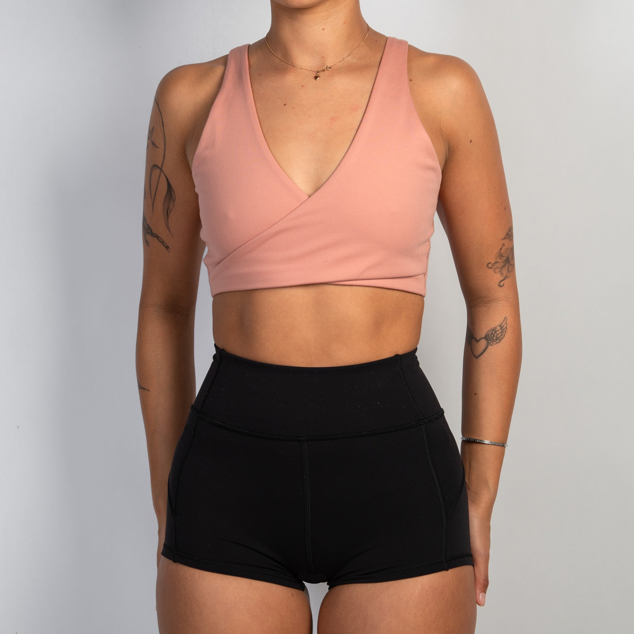 PINK CROSSOVER SPORTS BRA