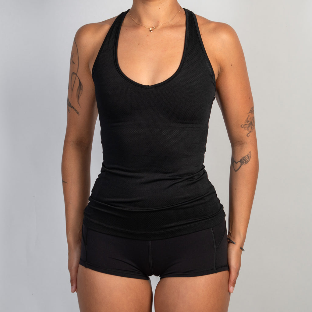 BLACK ACTIVE TANK TOP