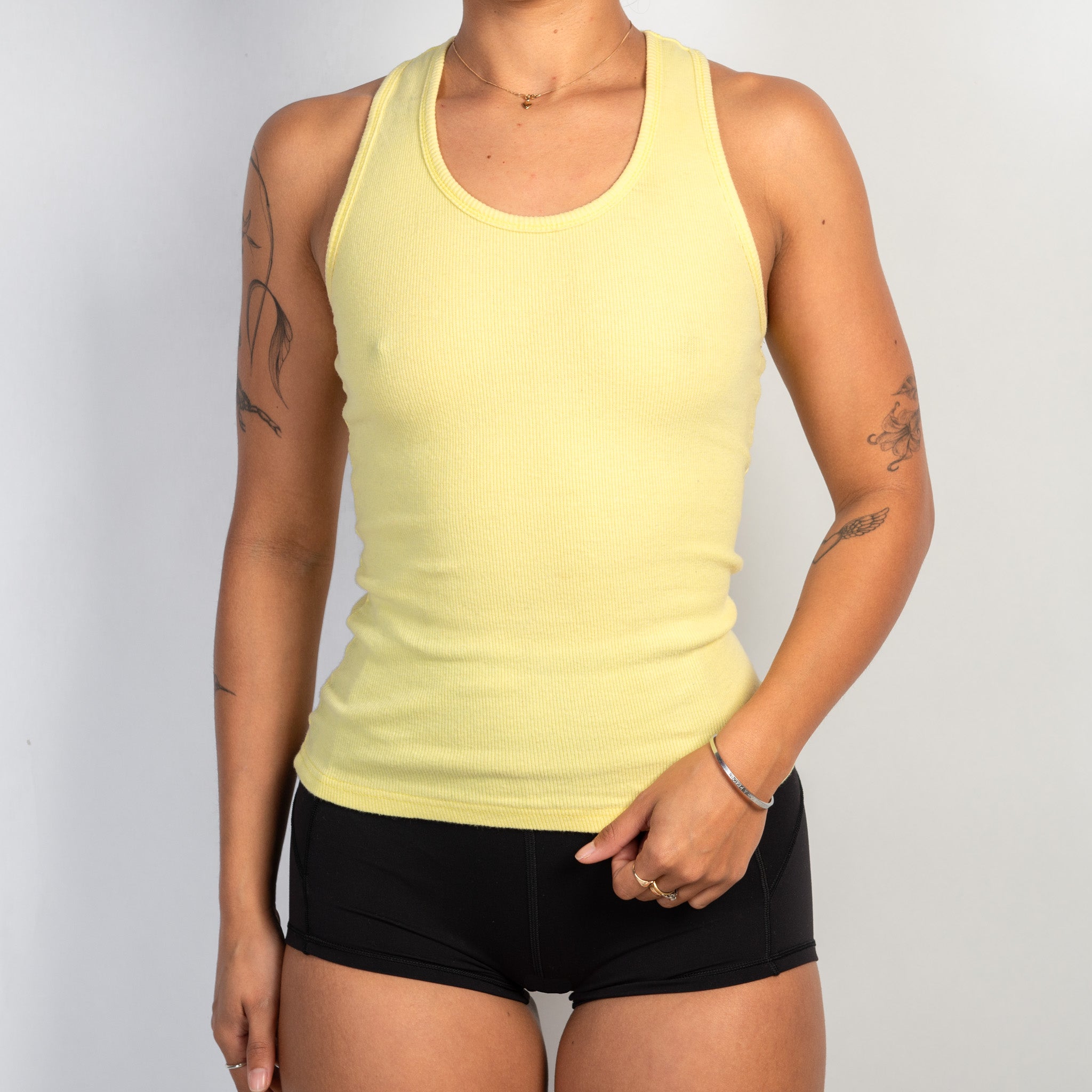 YELLOW COTTON TANK TOP