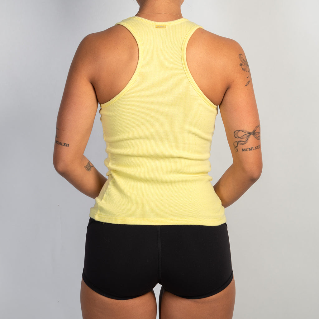 YELLOW COTTON TANK TOP