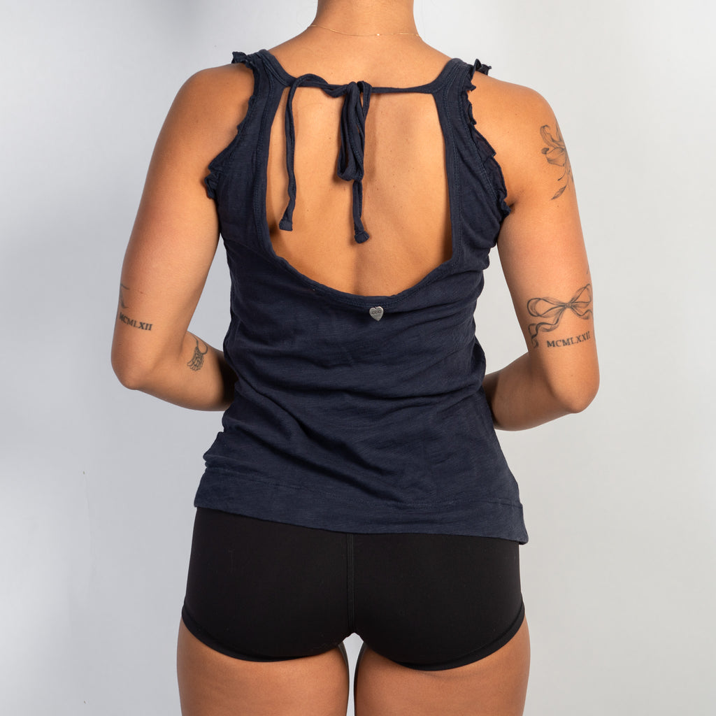 NAVY COTTON TANK TOP