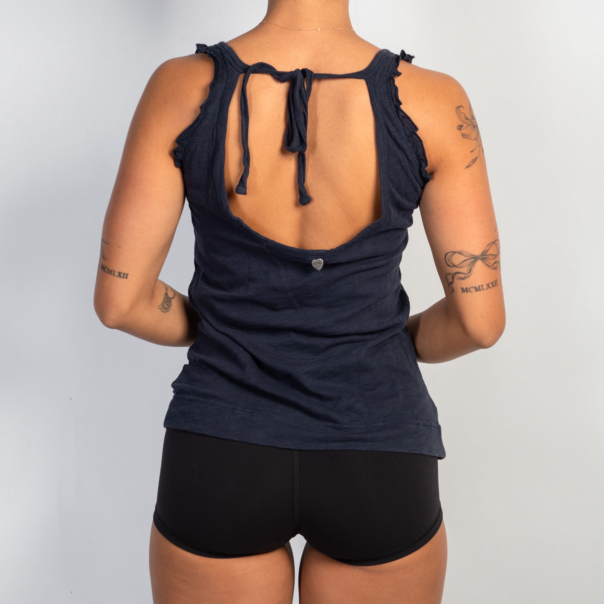 NAVY COTTON TANK TOP