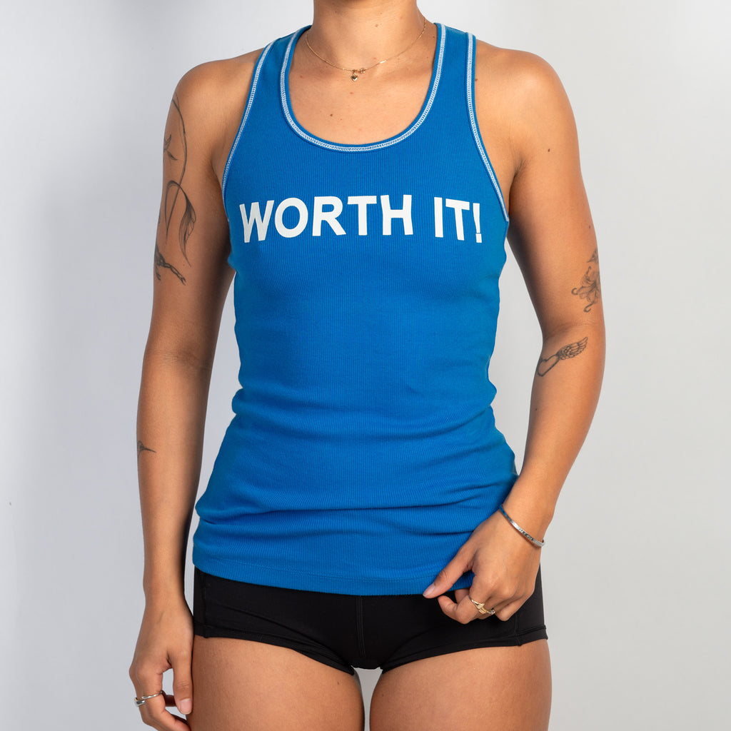 BLUE COTTON TANK TOP