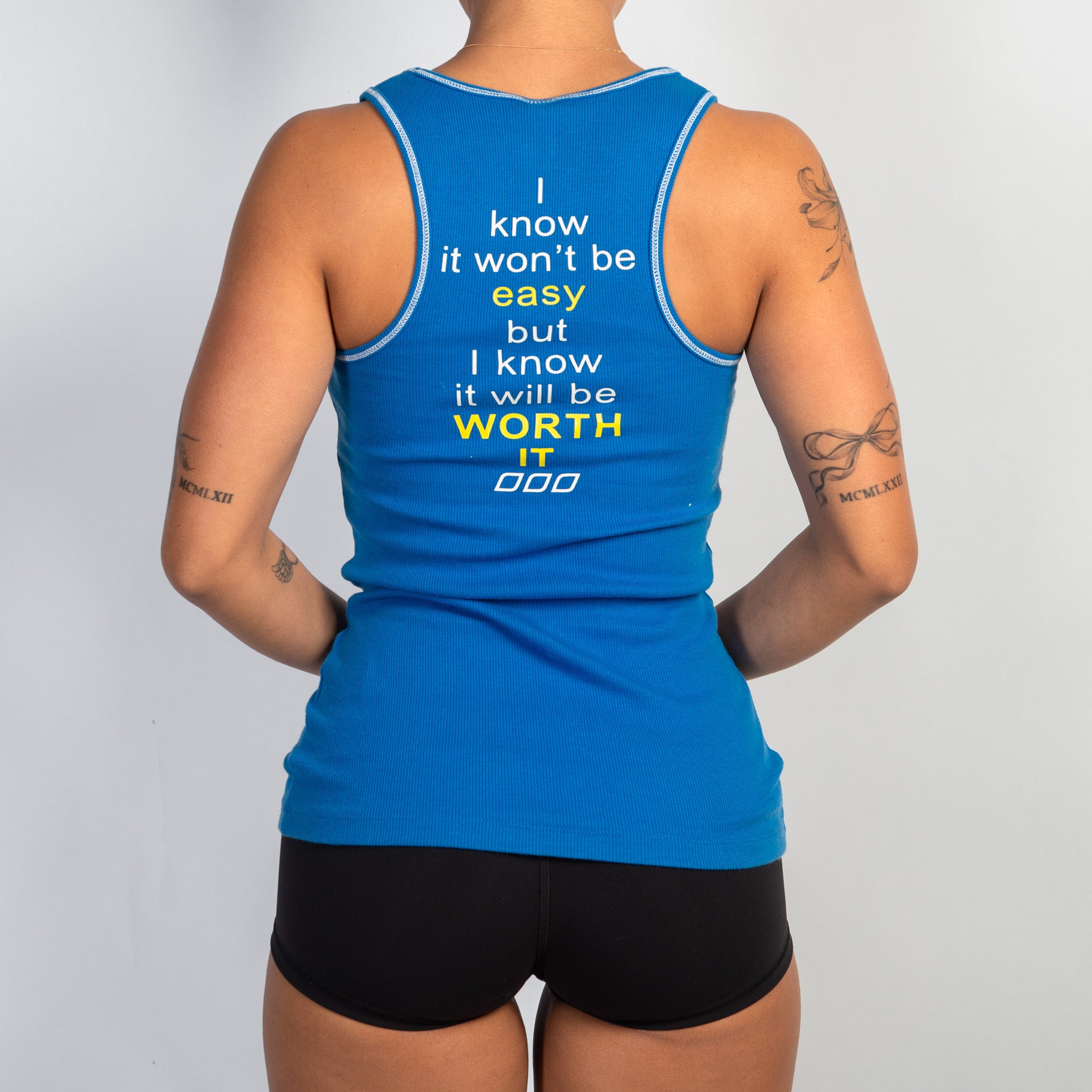 BLUE COTTON TANK TOP