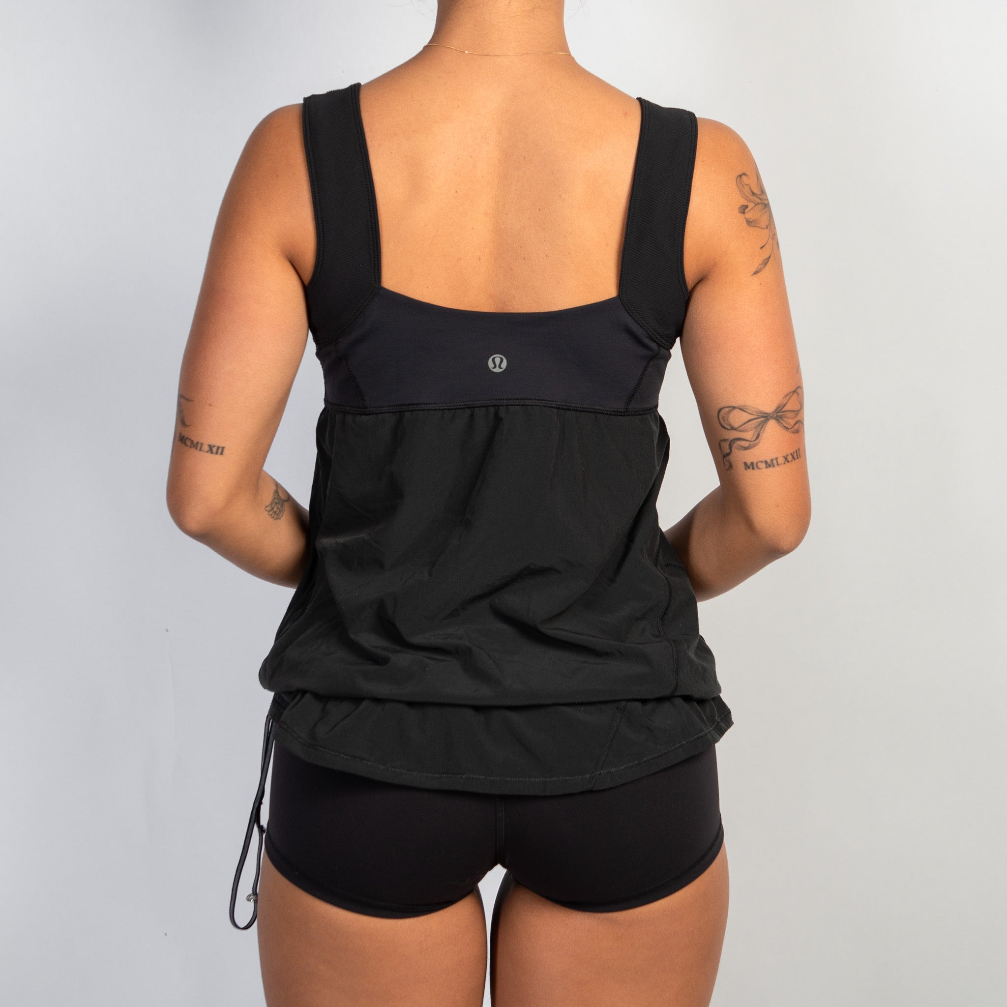 BLACK BABYDOLL TANK TOP