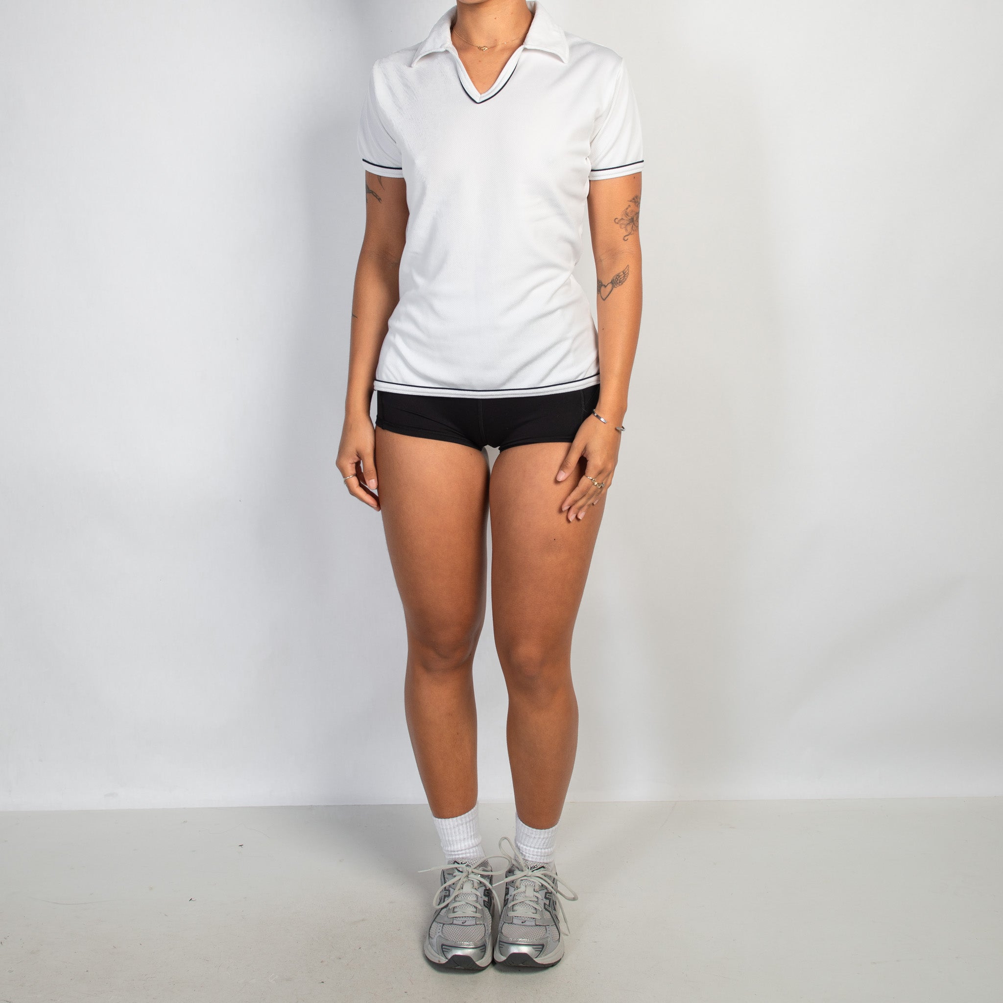 WHITE ACTIVE POLO SHIRT