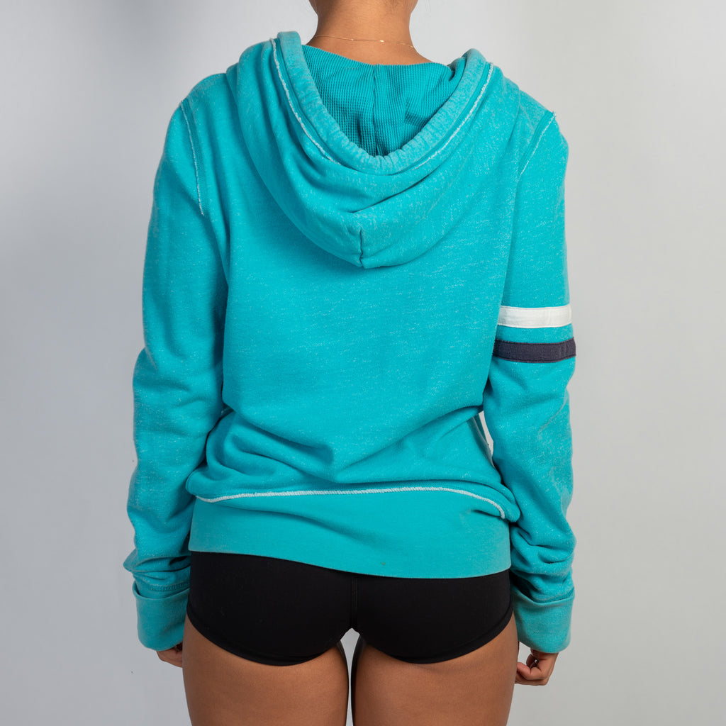 TEAL ZIP HOODIE JACKET