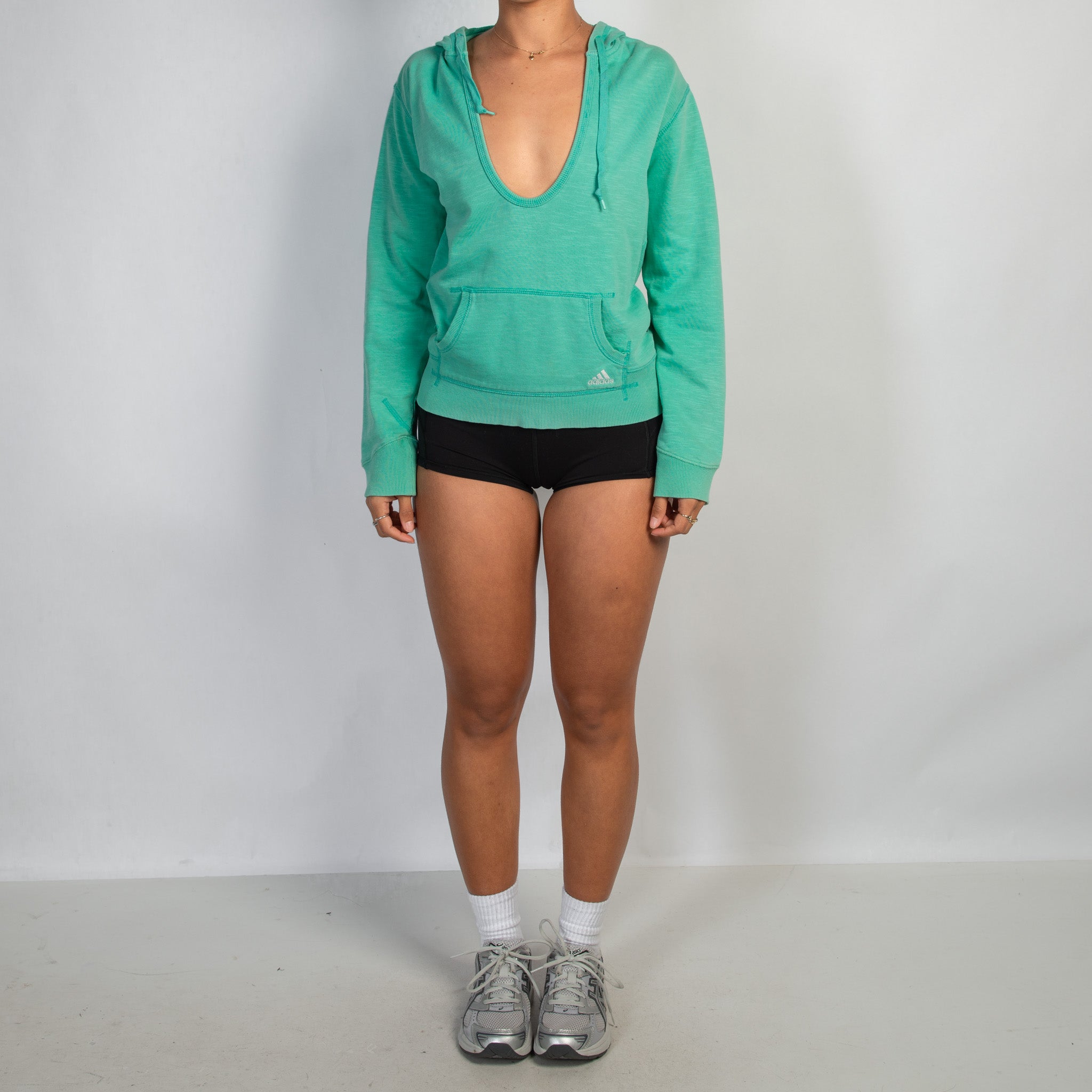 GREEN COTTON HOODIE