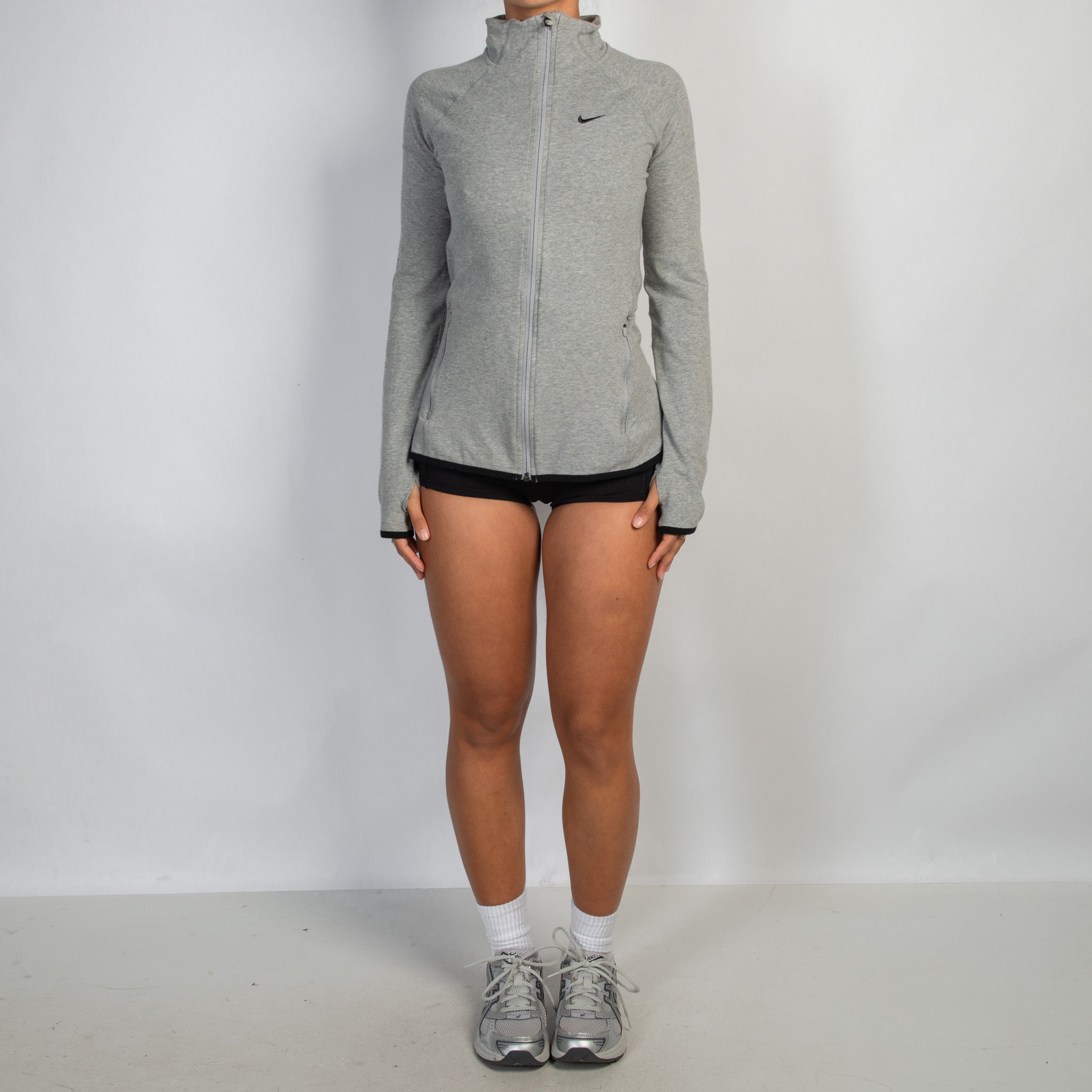 GREY STRETCH ZIP JACKET