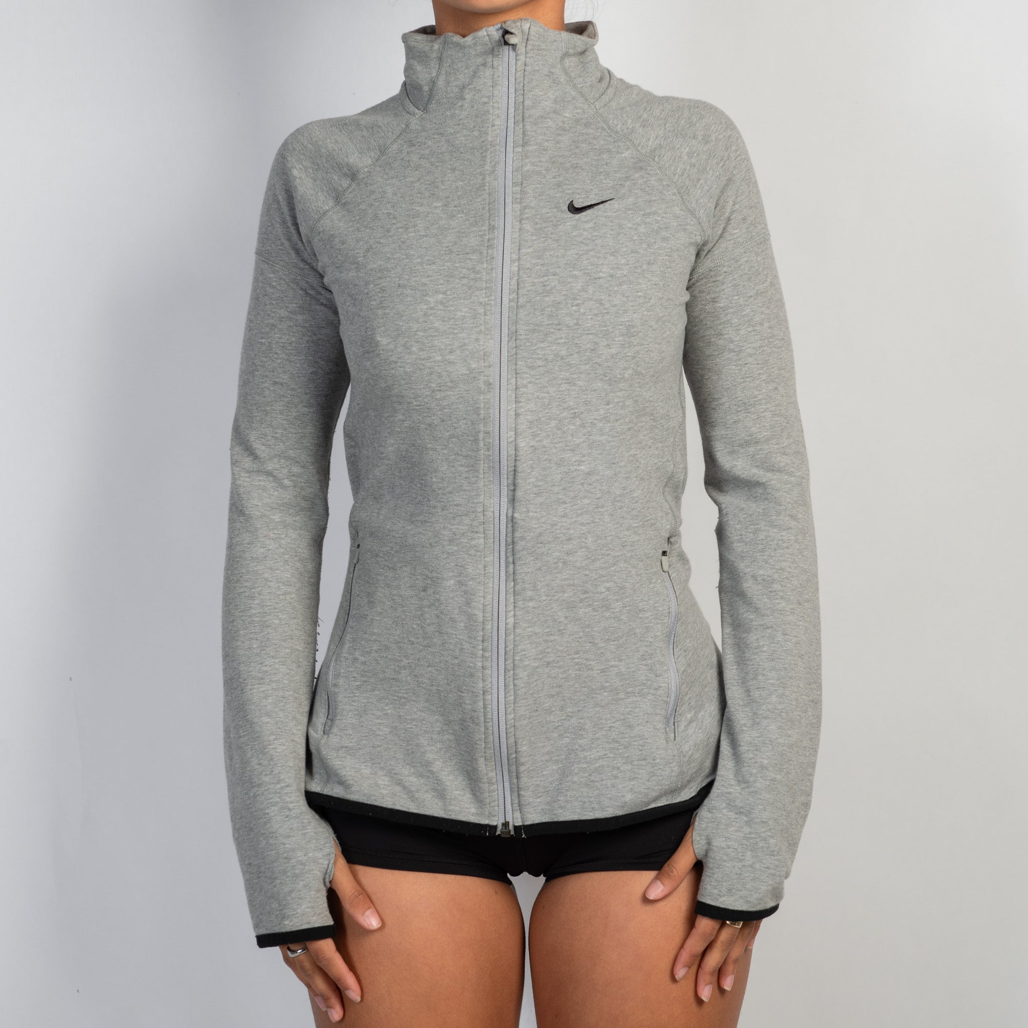GREY STRETCH ZIP JACKET
