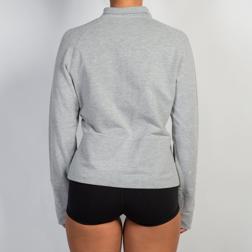 GREY COTTON ZIP JACKET