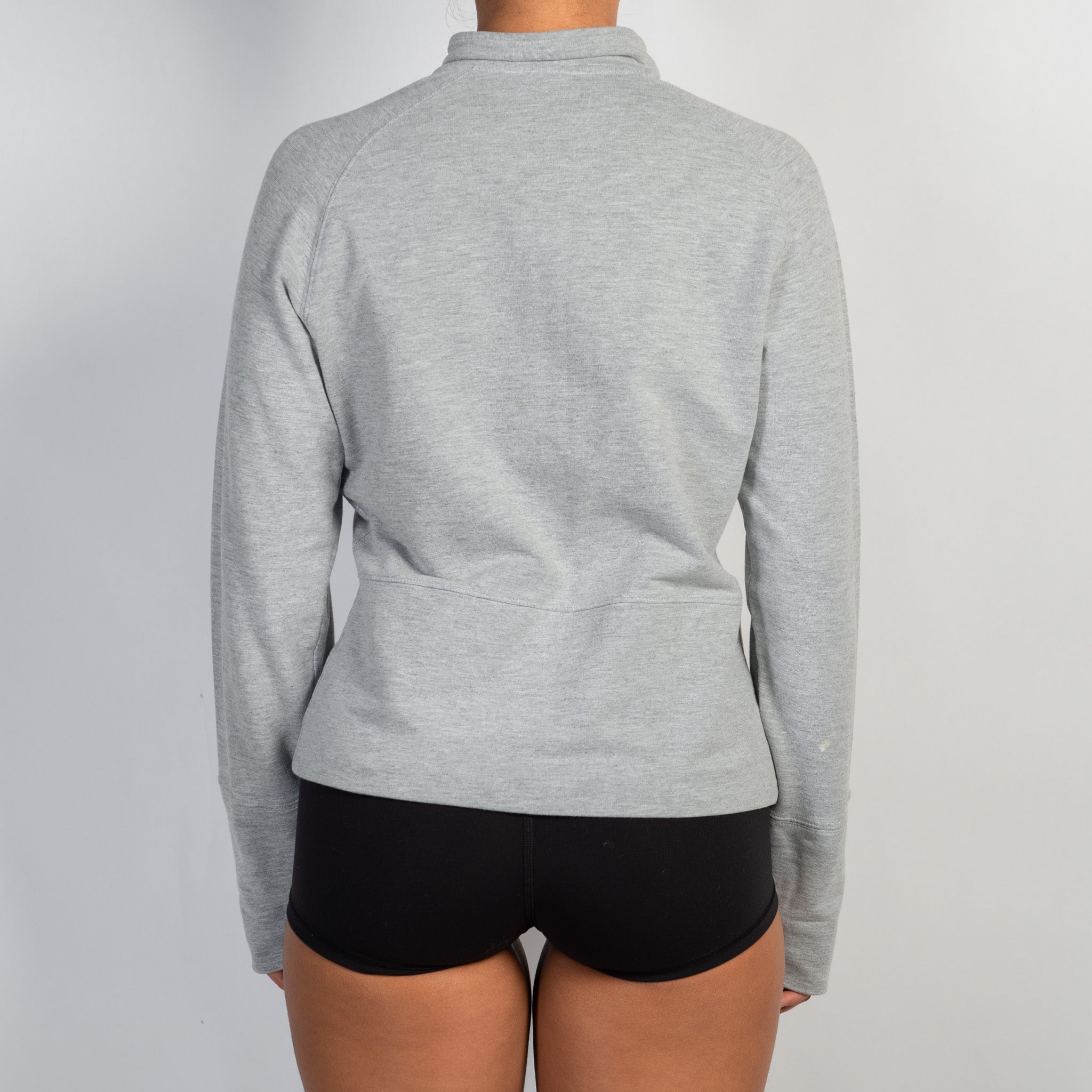 GREY COTTON ZIP JACKET
