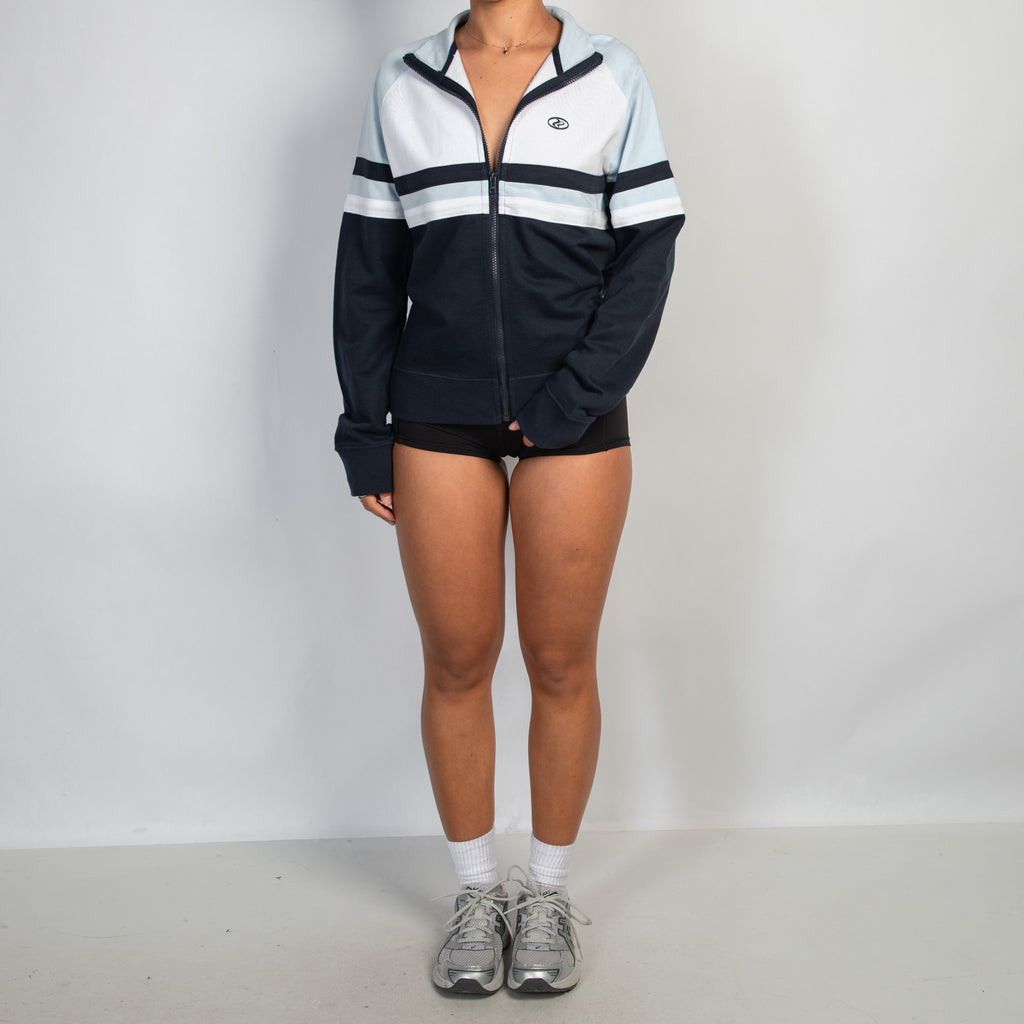 NAVY COTTON ZIP JACKET