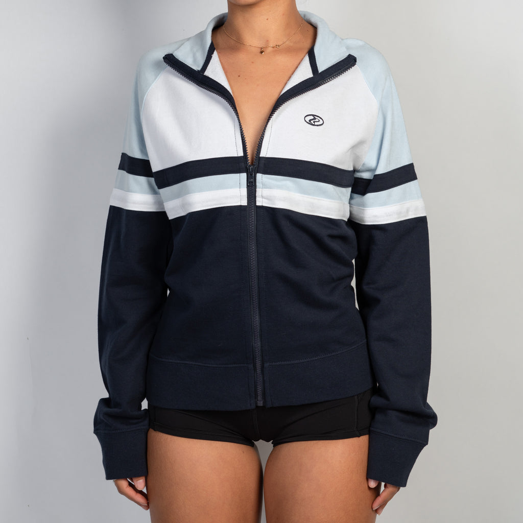 NAVY COTTON ZIP JACKET