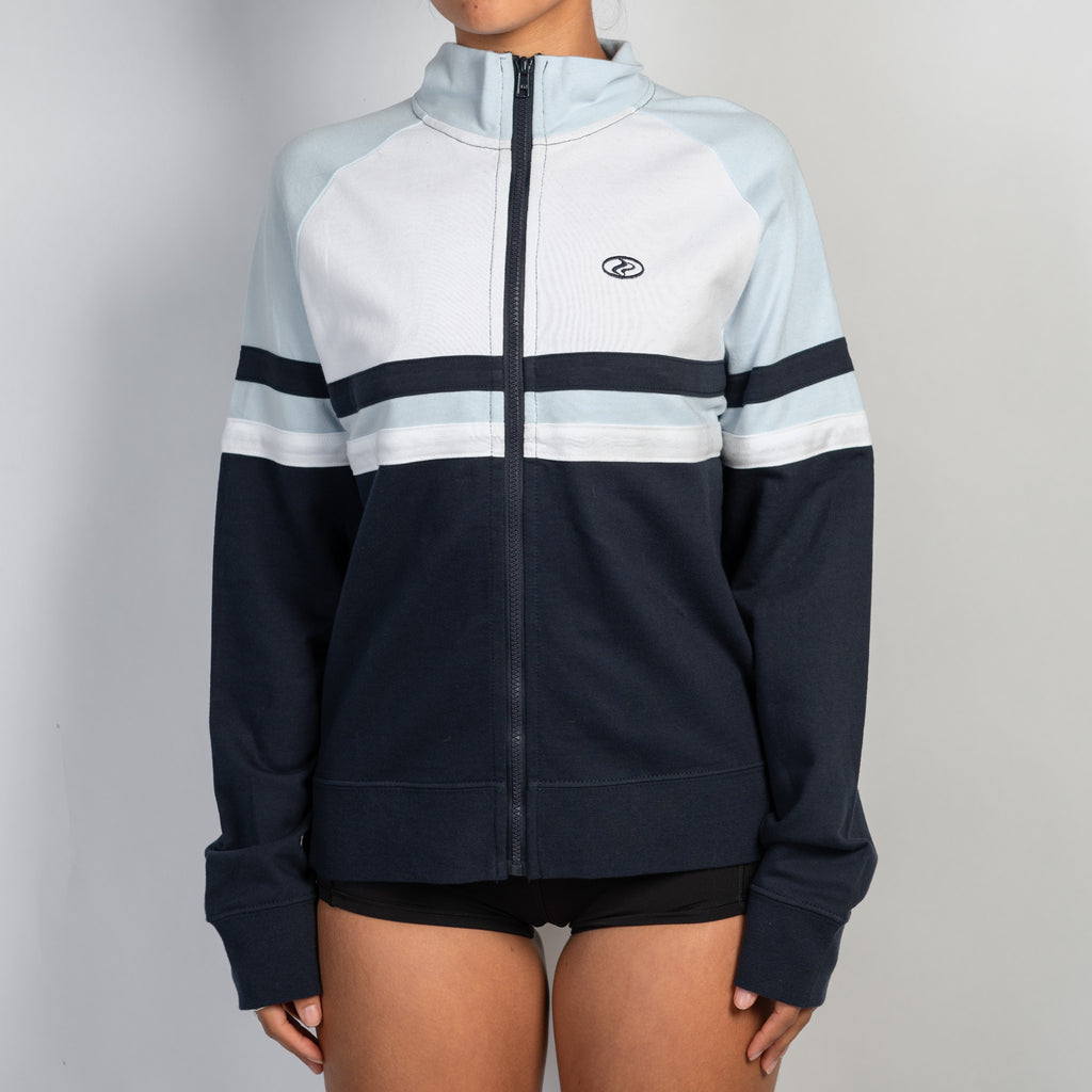 NAVY COTTON ZIP JACKET