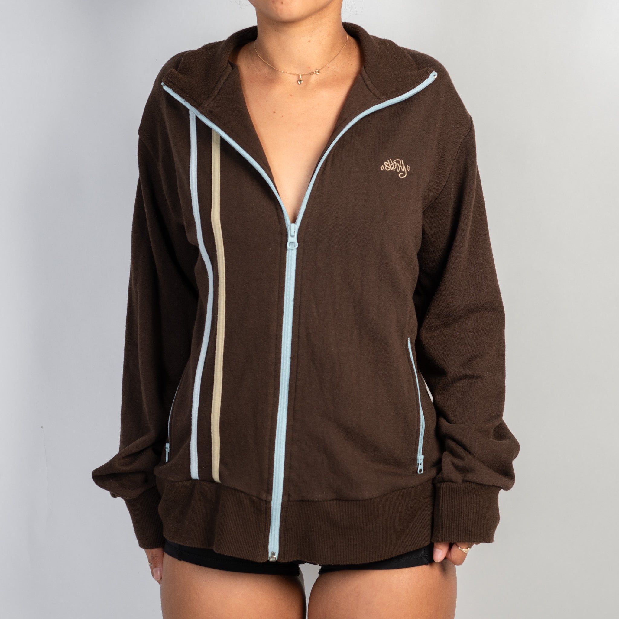 BROWN ZIP JACKET