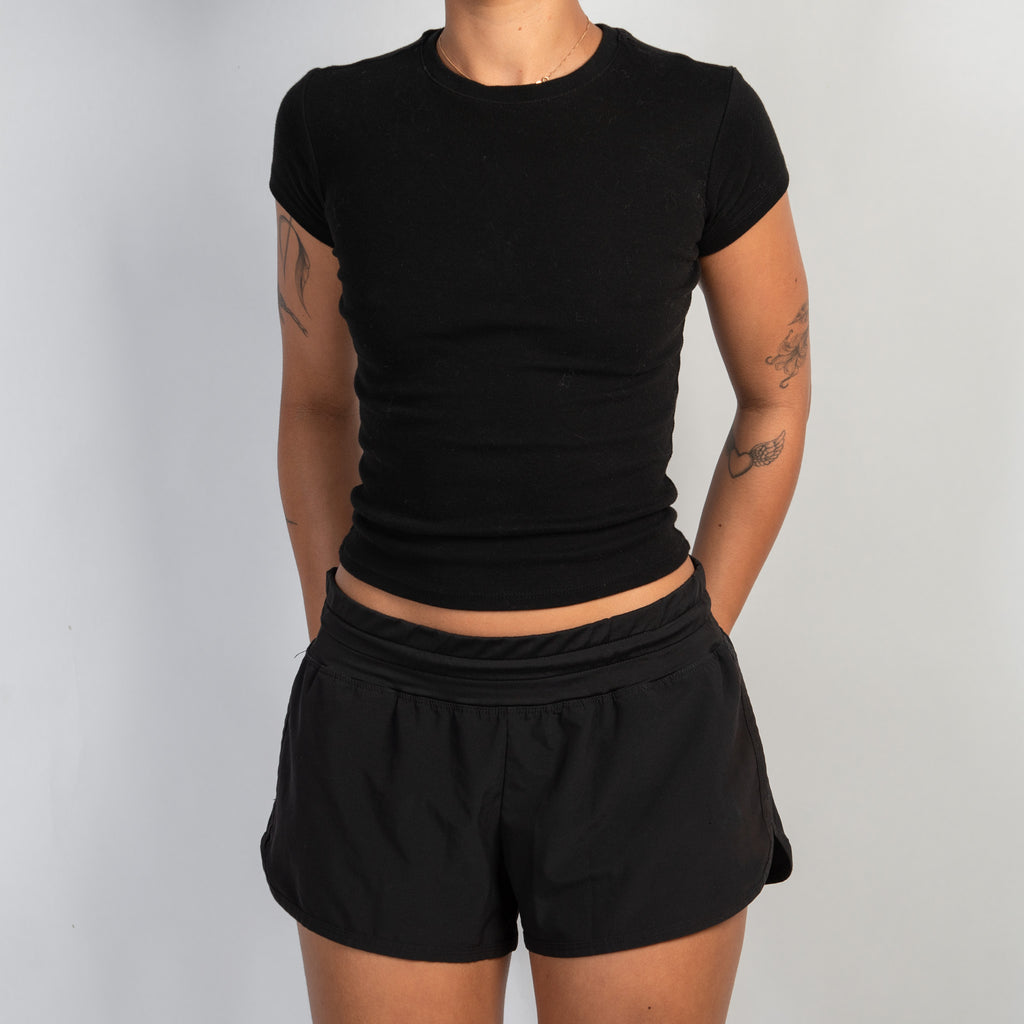 BLACK ACTIVE SHORTS