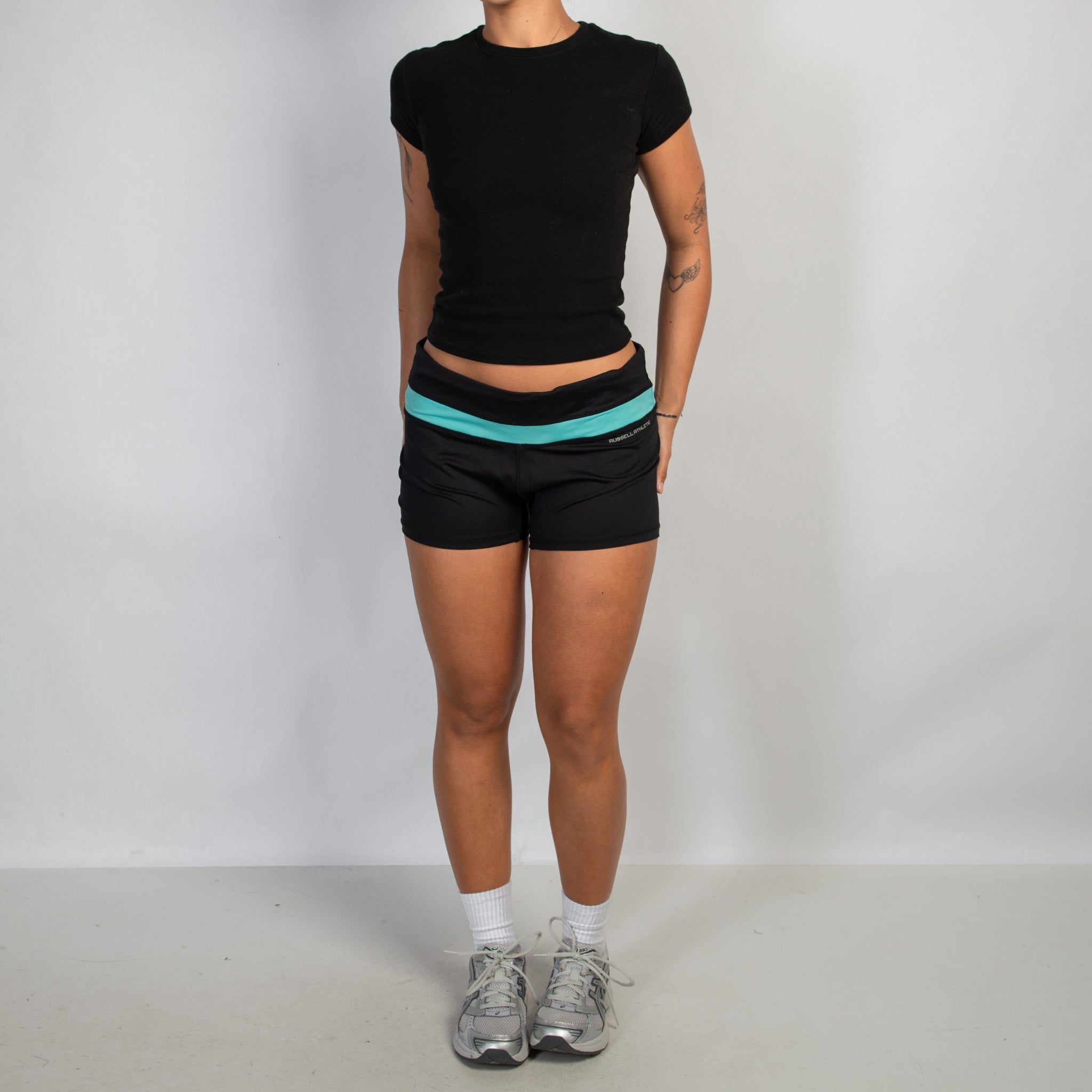 BLACK NYLON SHORTS