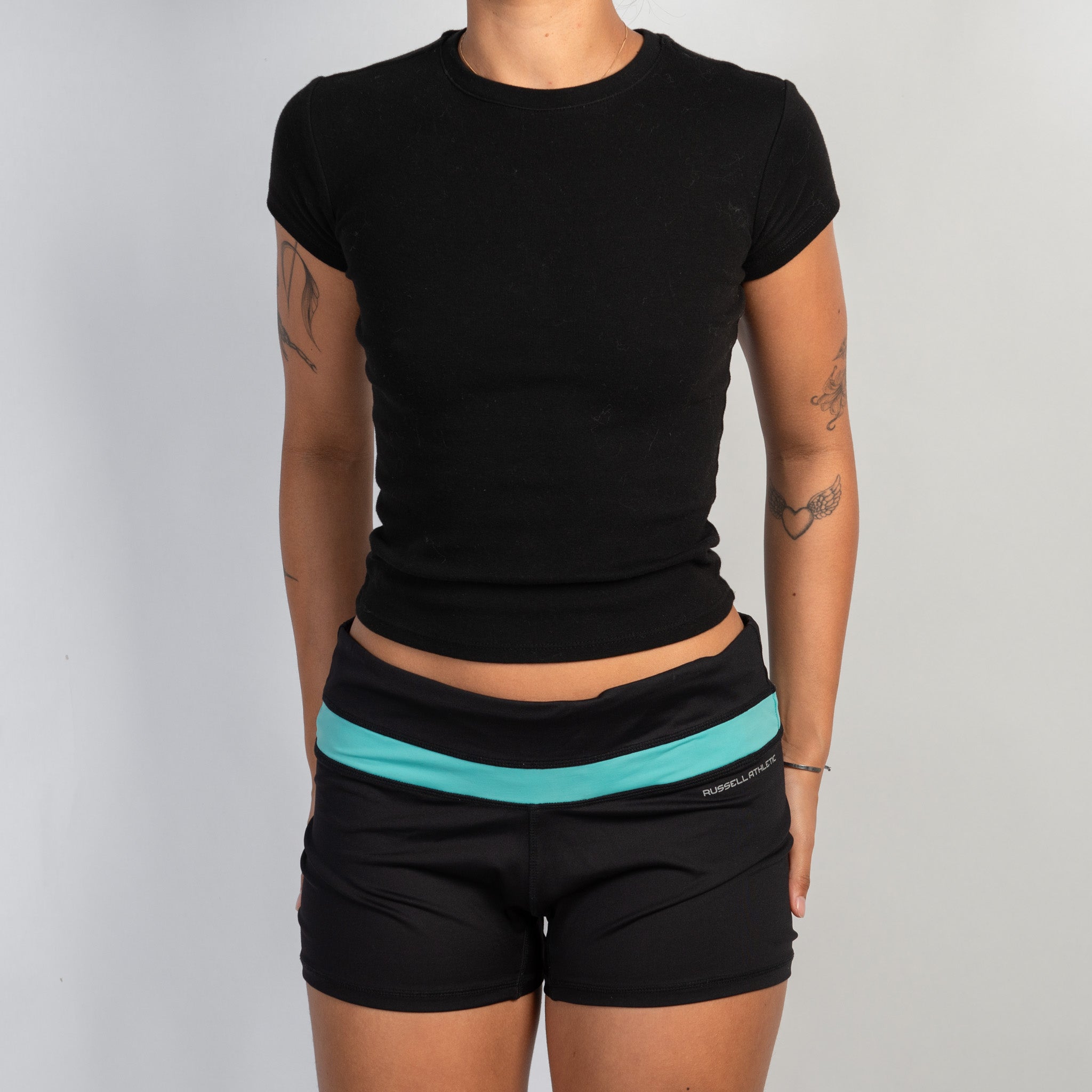BLACK NYLON SHORTS
