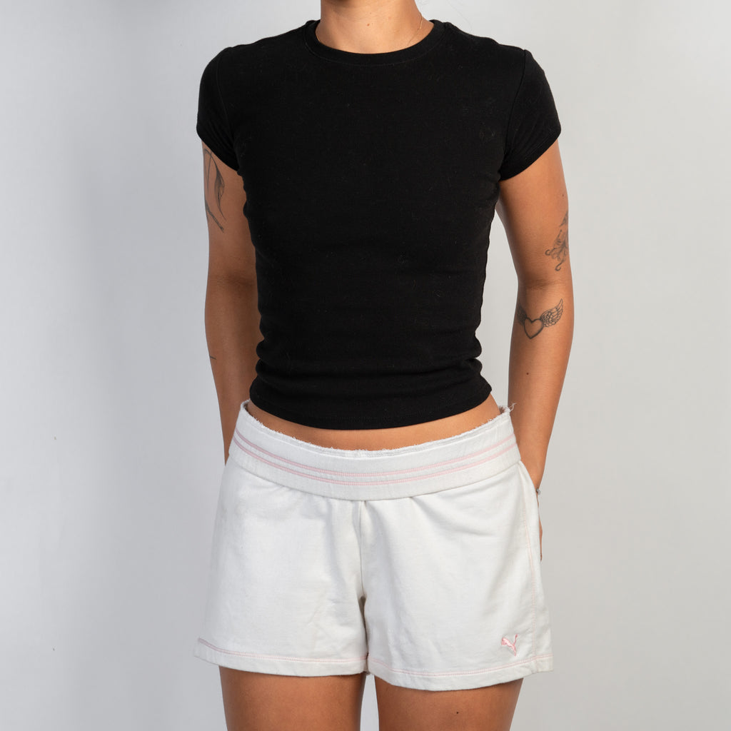 WHITE LOUNGE SHORTS