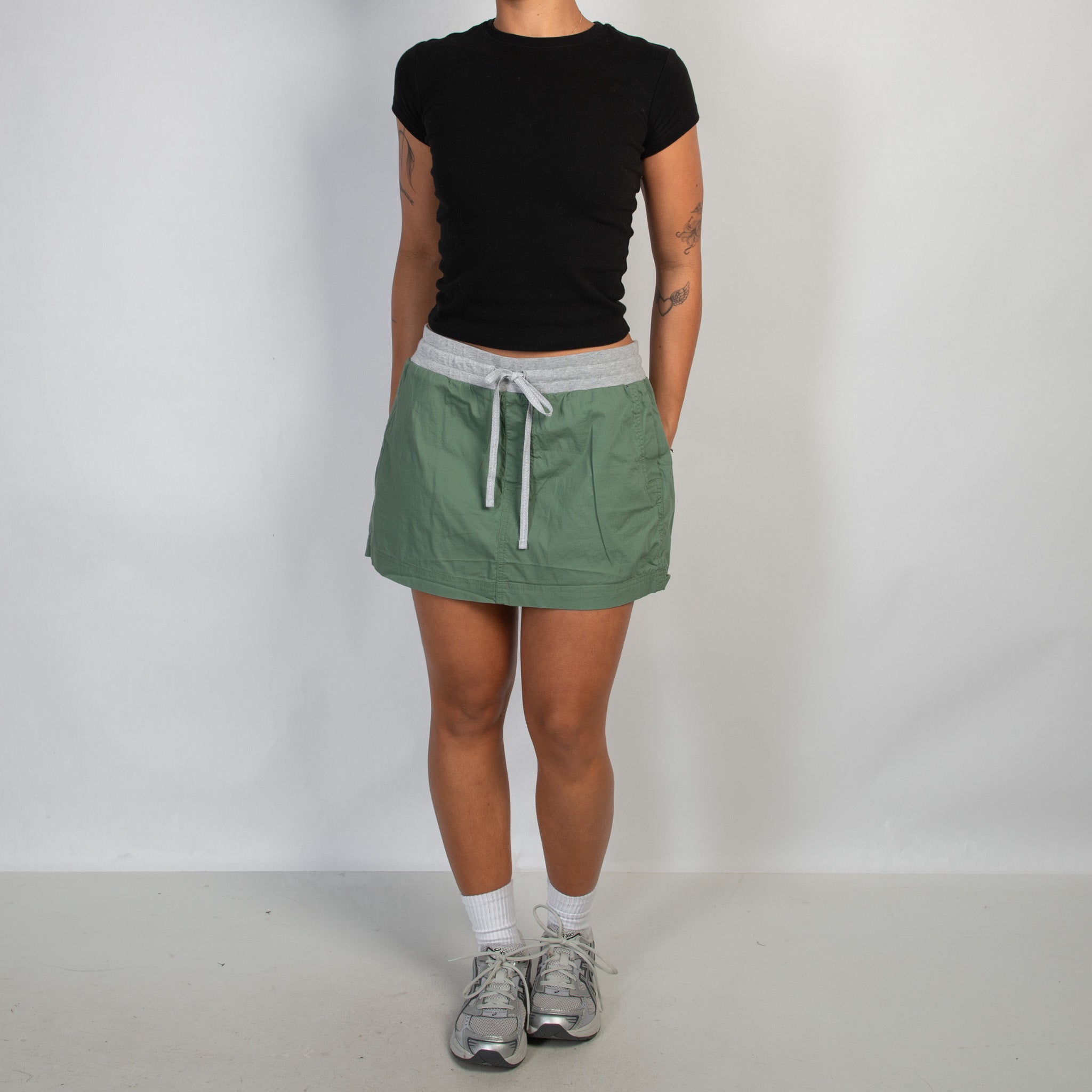 GREEN CARGO SKIRT