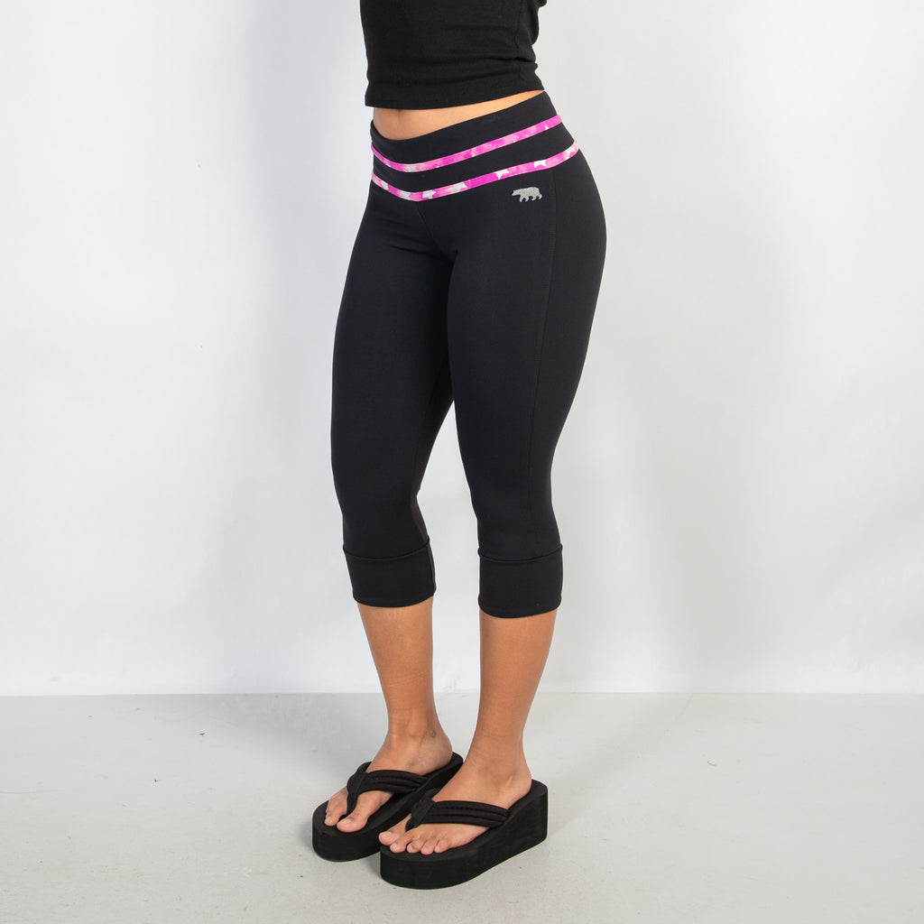 PINK ACCENT CROP TIGHTS