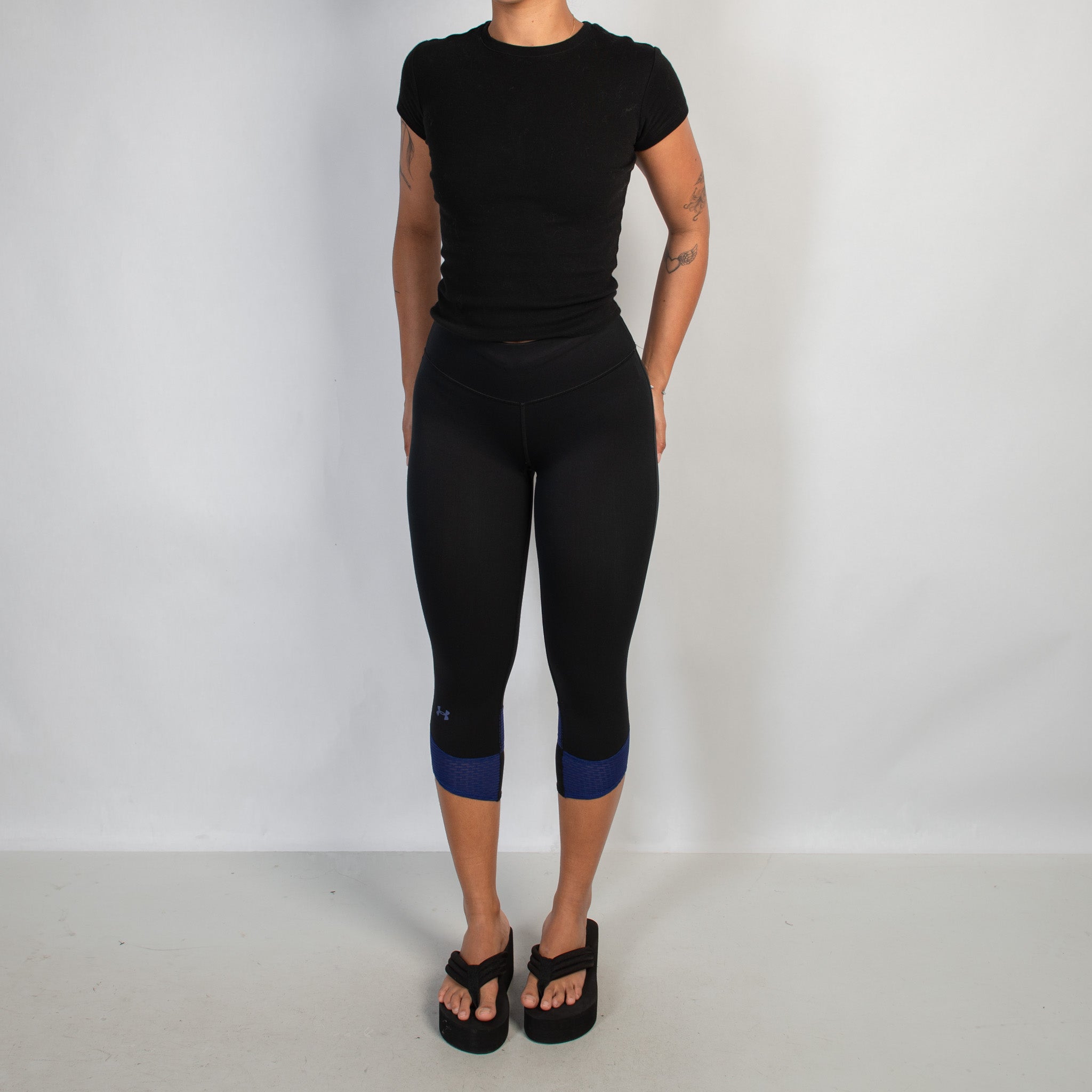 NAVY ACCENT CROP TIGHTS