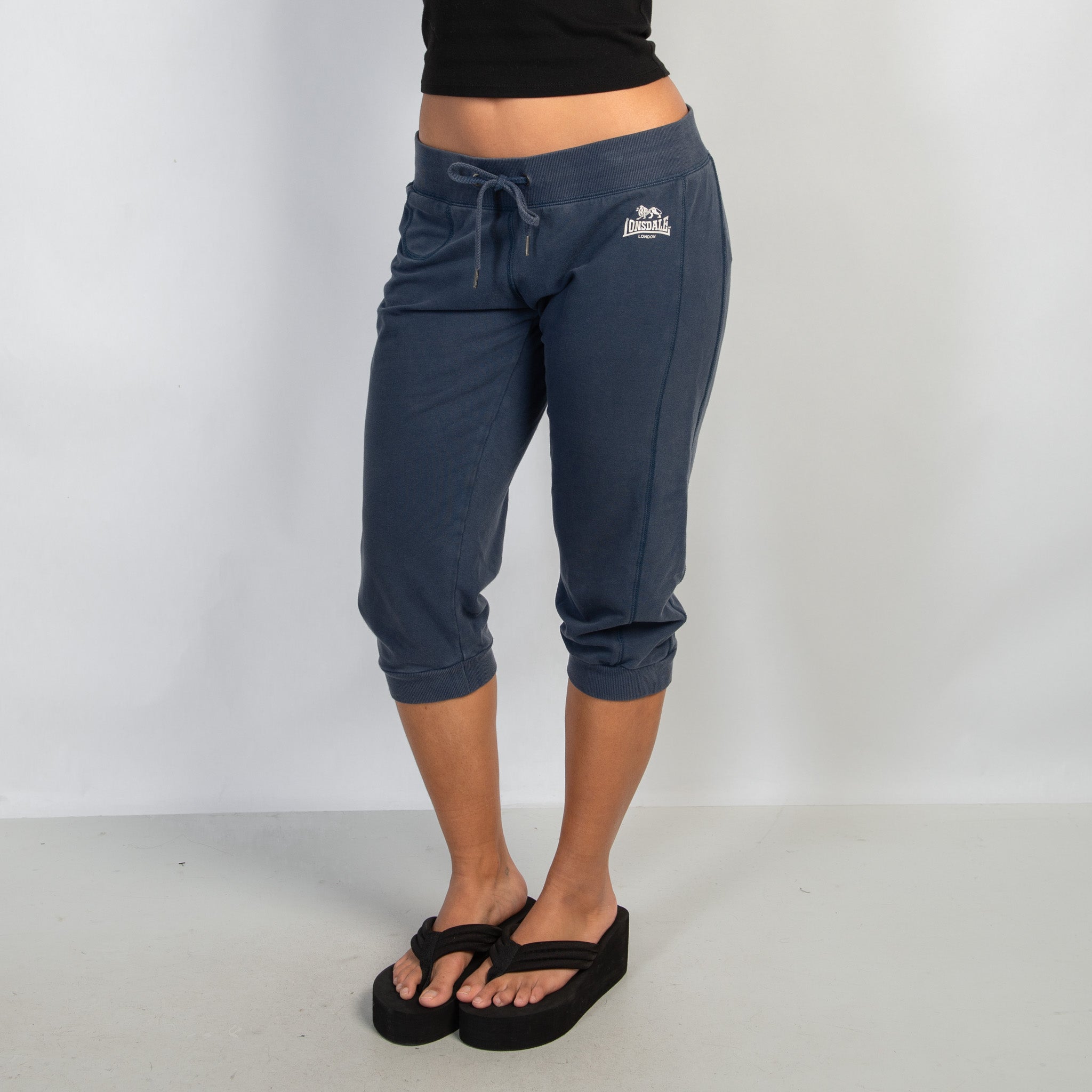 NAVY CROP LOUNGE PANTS