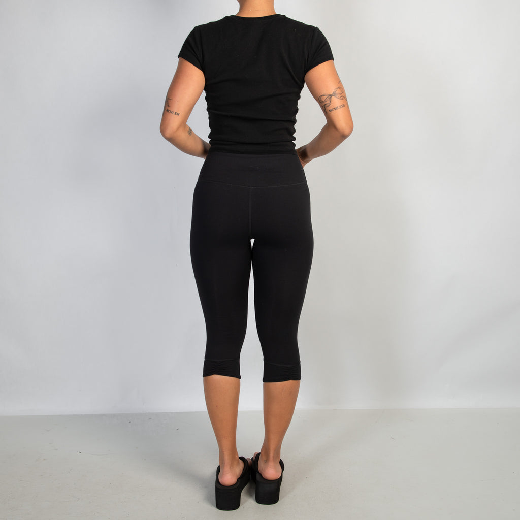 PINK ACCENT CROP TIGHTS