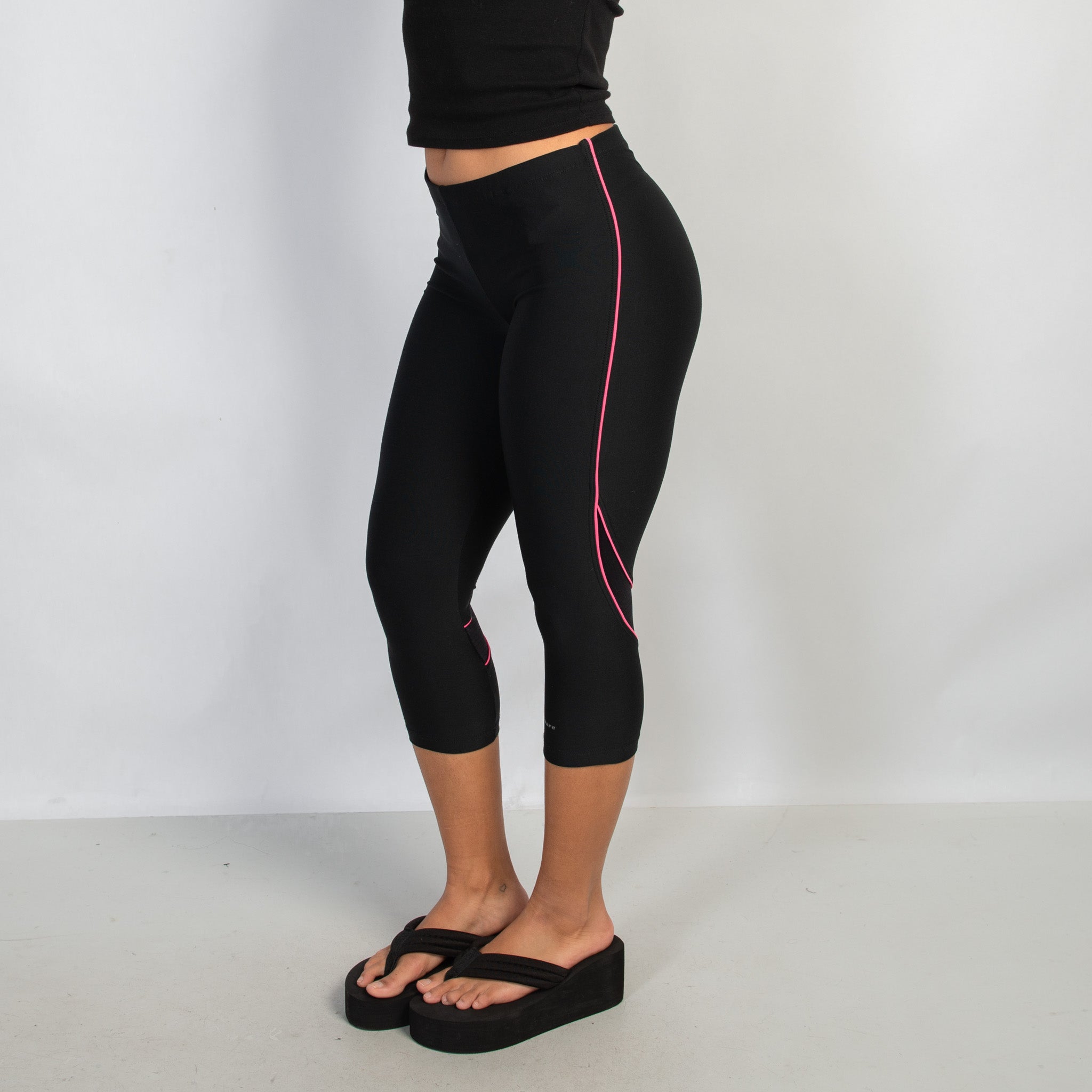 PINK PIPED 3/4 TIGHTS