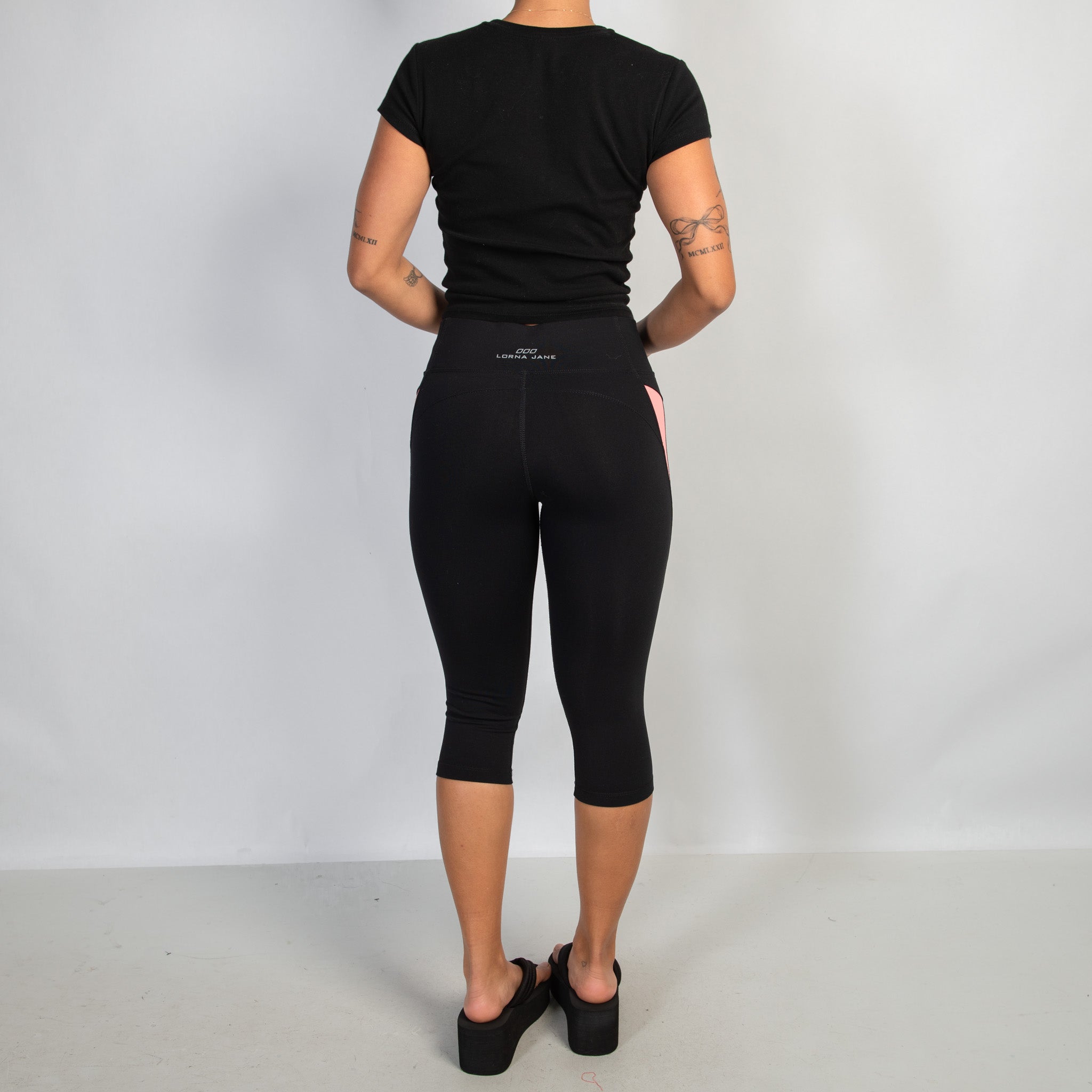 PEACH ACCENT CROP TIGHTS