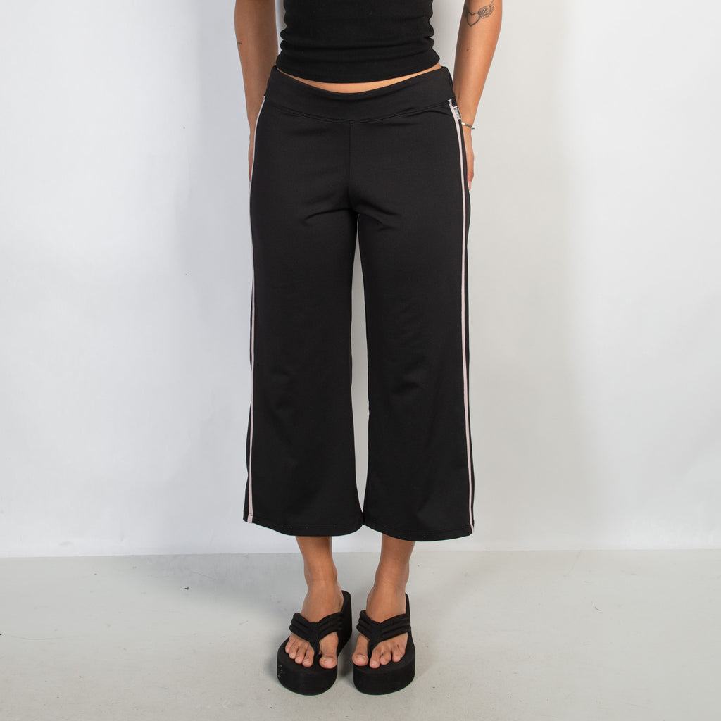 BLACK WIDE LEG CROP TIGHTS