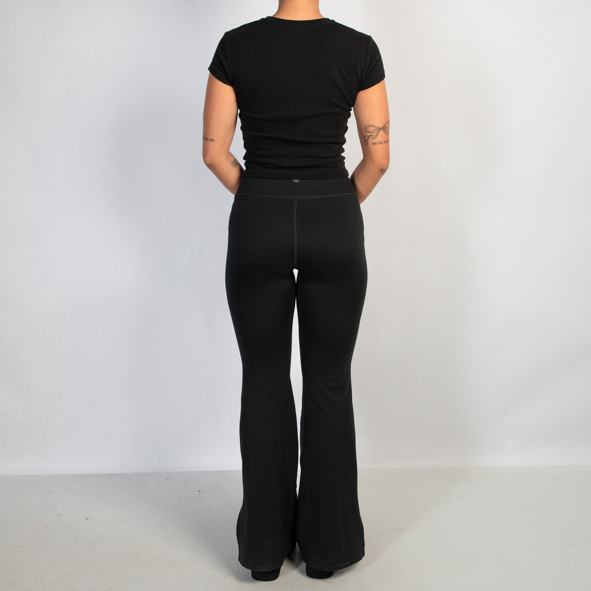 BLACK FLARE TIGHTS