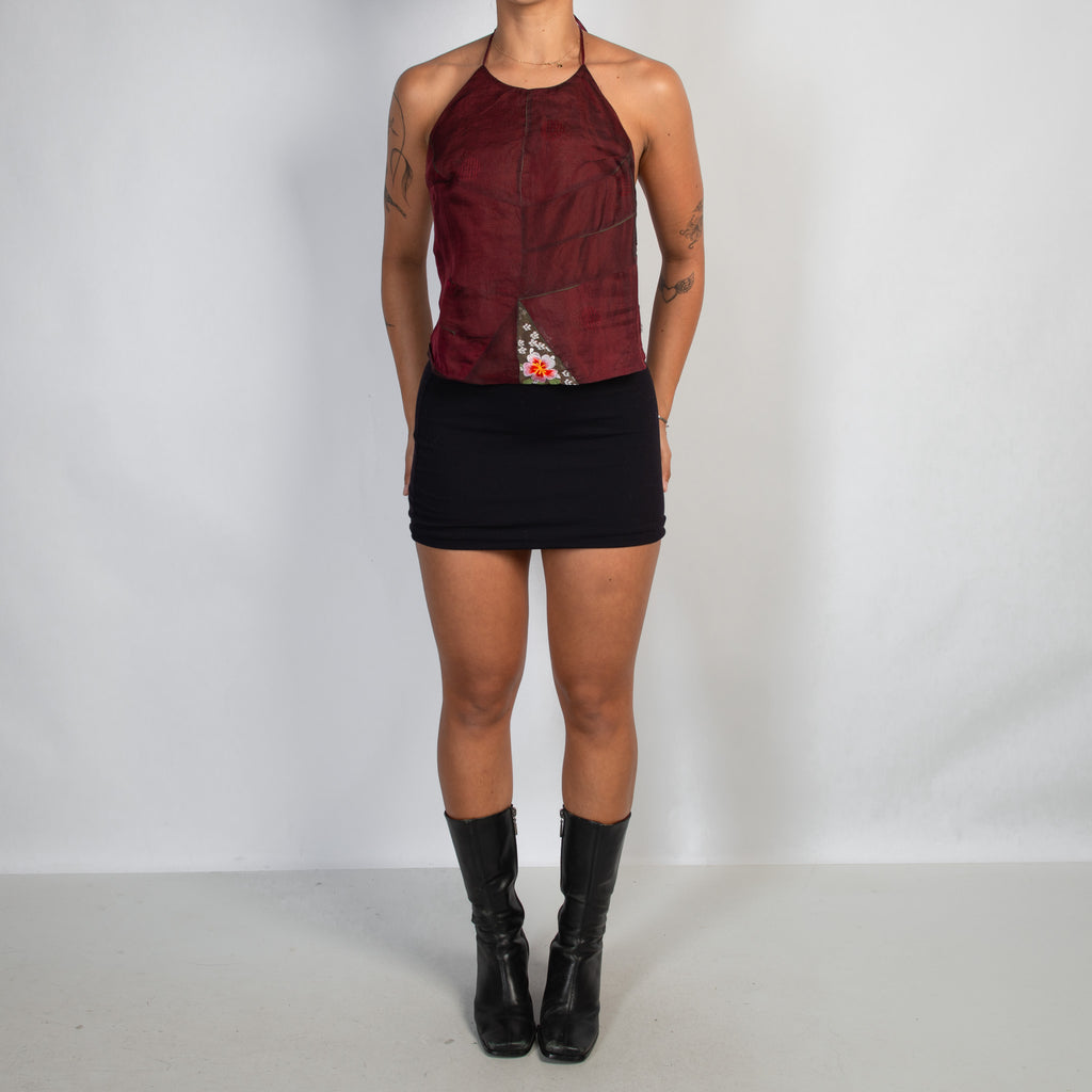 RED HALTER TOP