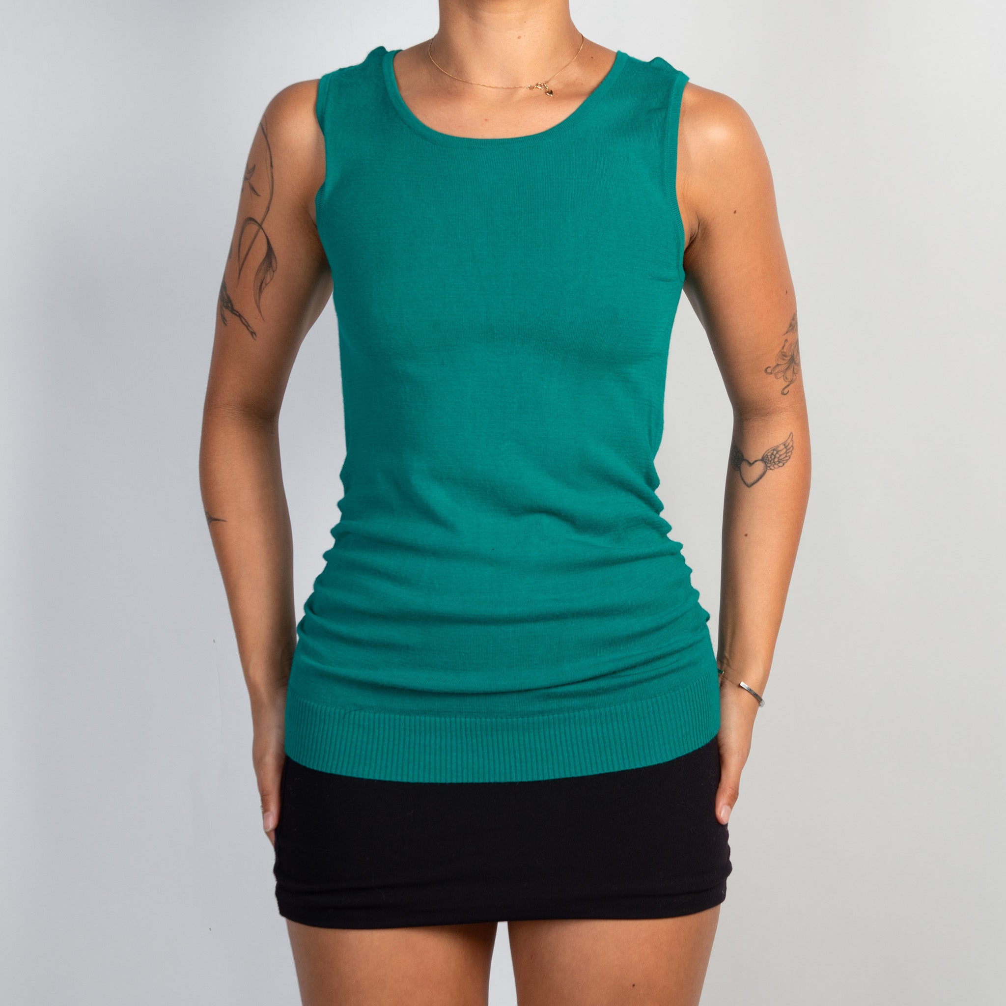 TURQUOISE KNIT TOP
