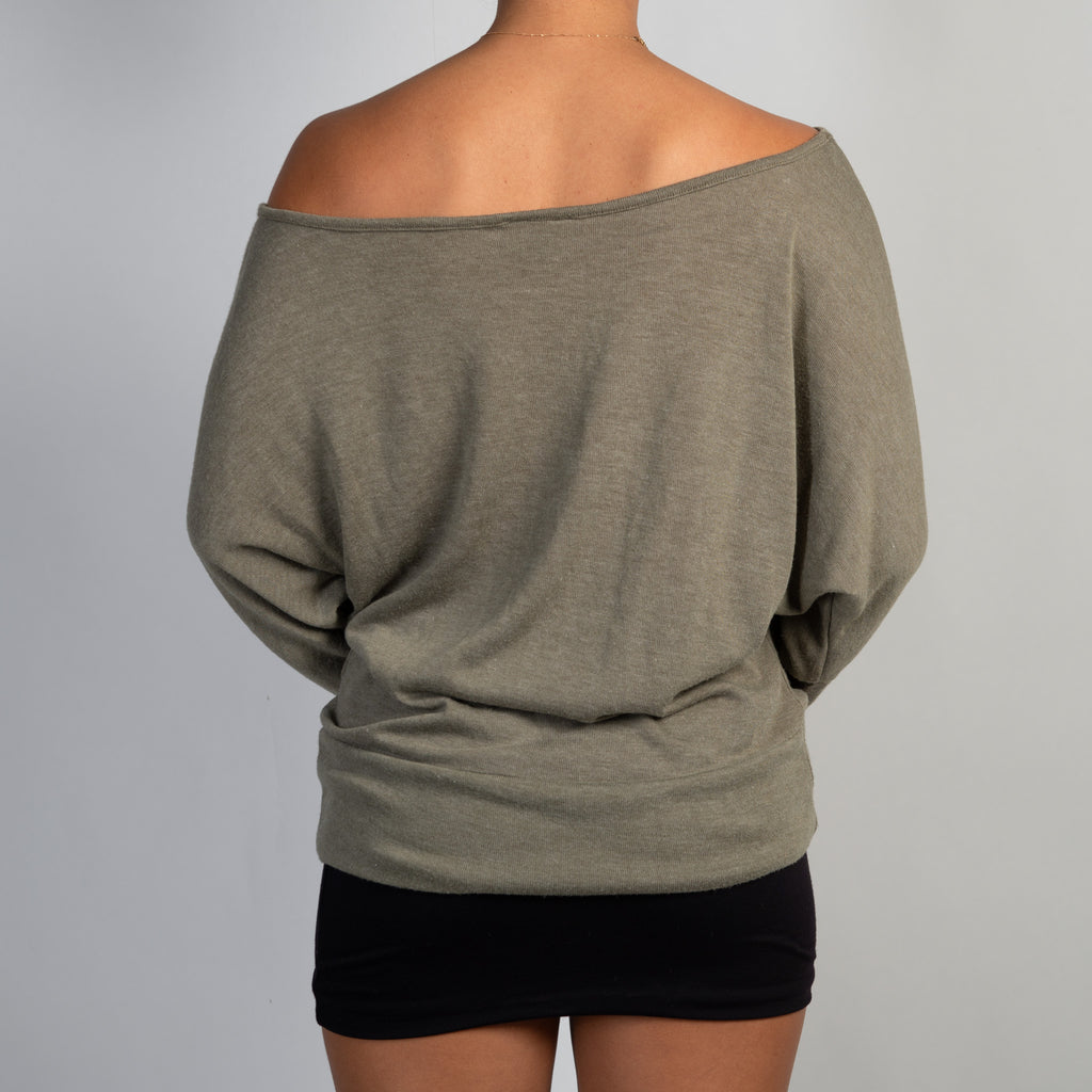 KHAKI SLOUCH TOP