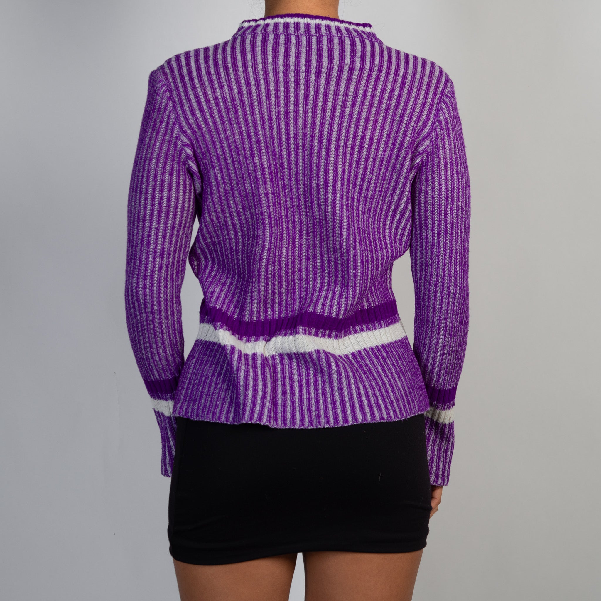 PURPLE STRIPE KNIT TOP
