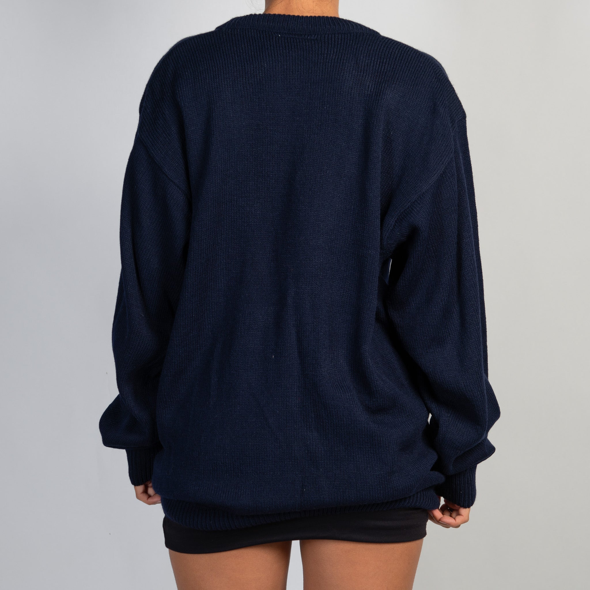 NAVY KNIT CARDIGAN