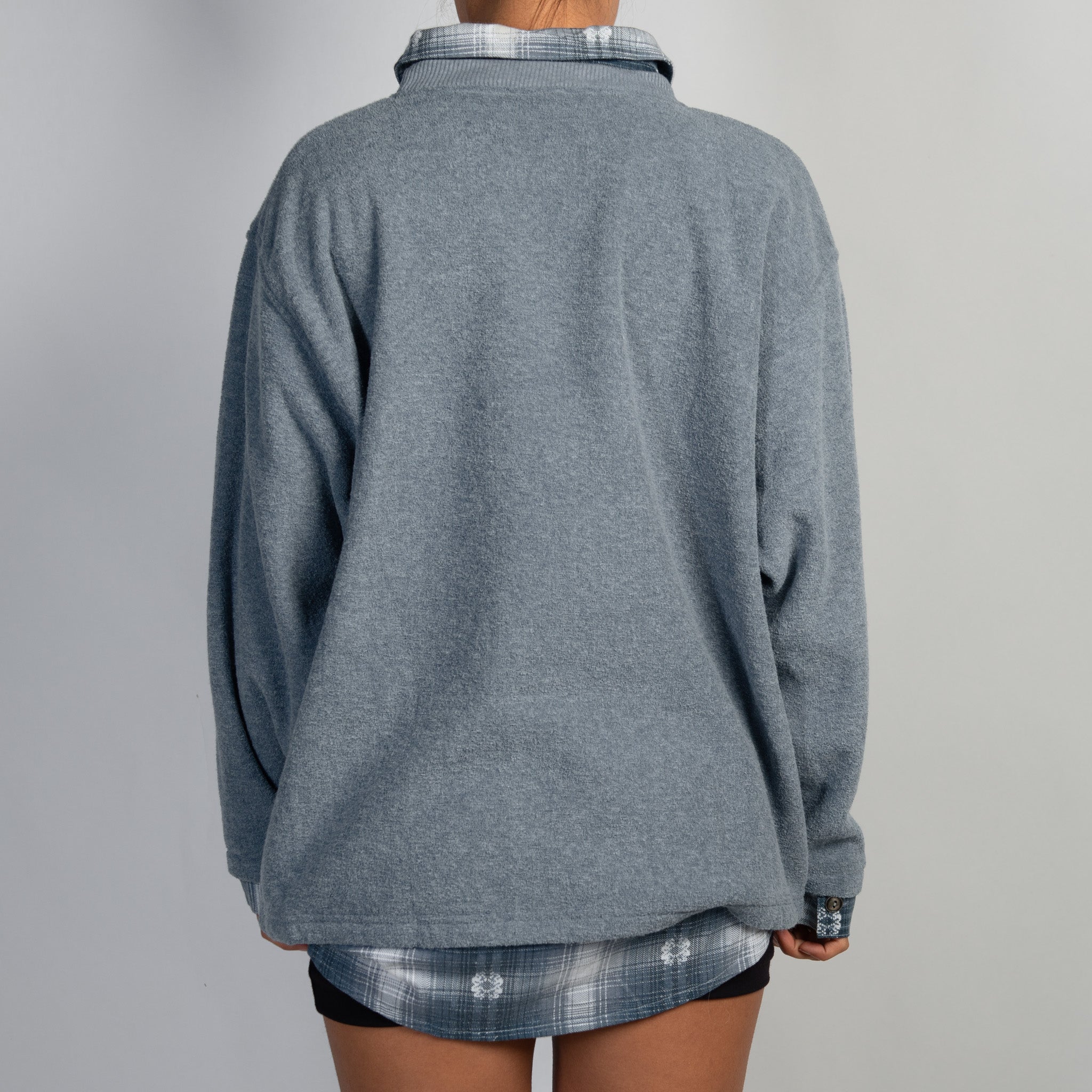 LAYERED FLANNEL SWEATER