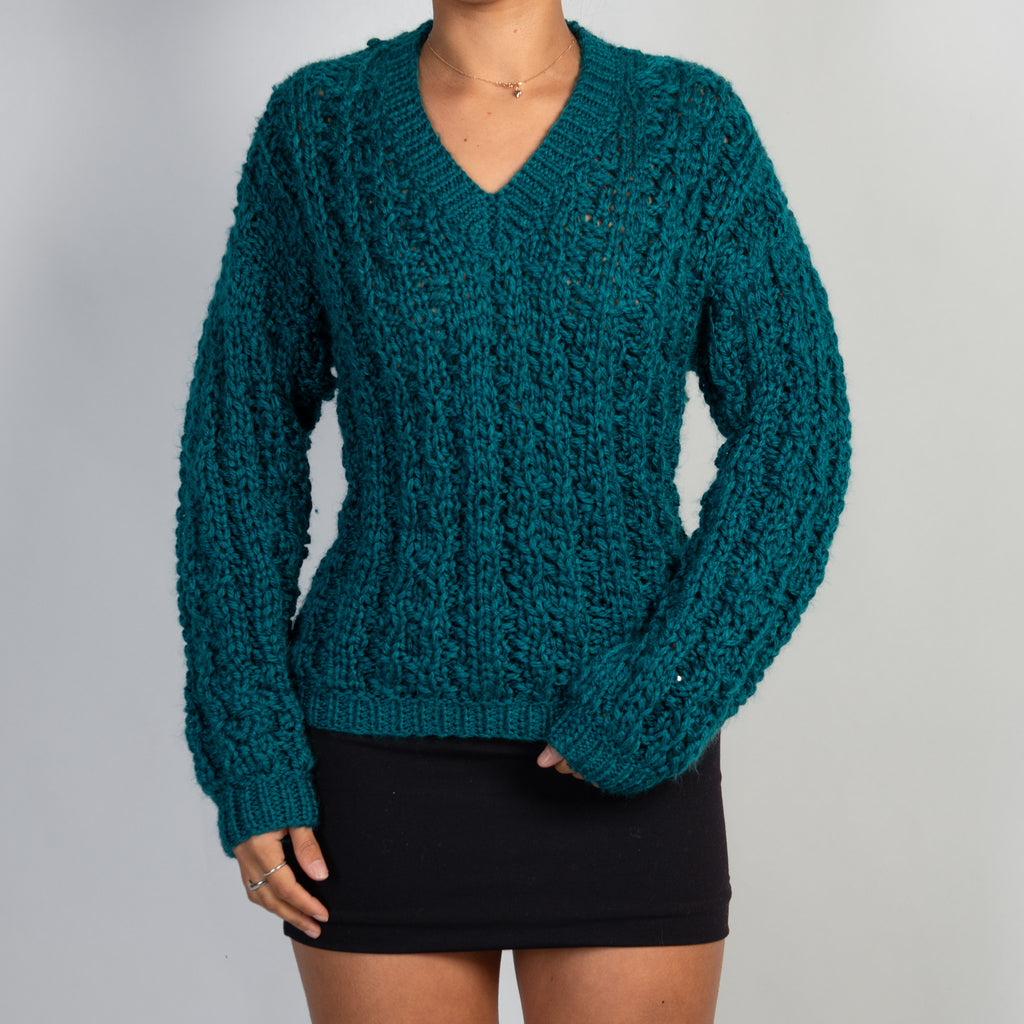 TURQUOISE KNIT SWEATER