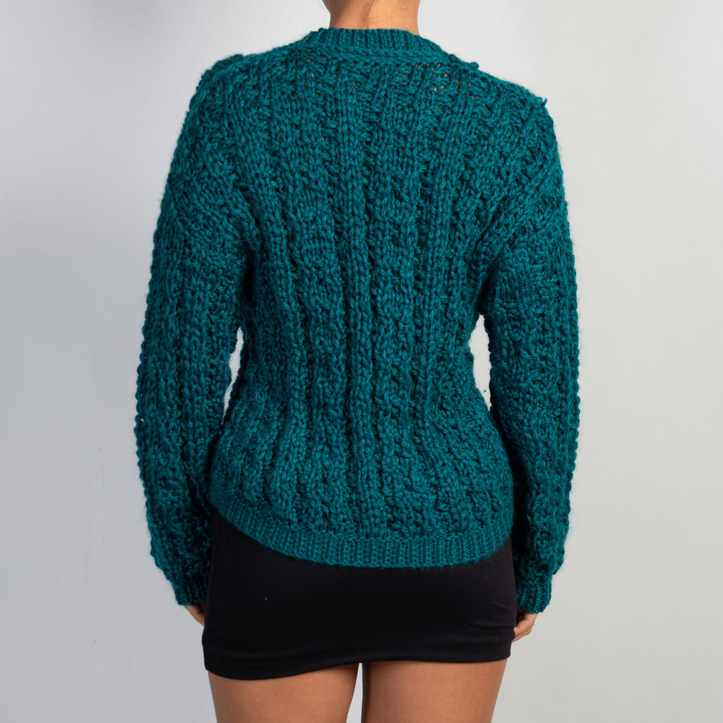 TURQUOISE KNIT SWEATER