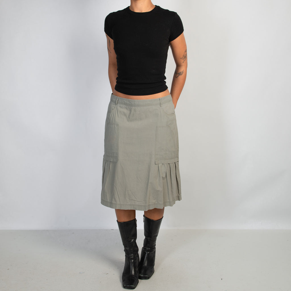 PALE GREEN MIDI SKIRT