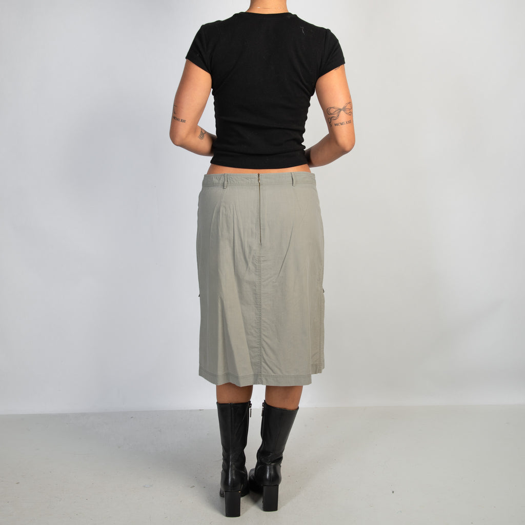PALE GREEN MIDI SKIRT