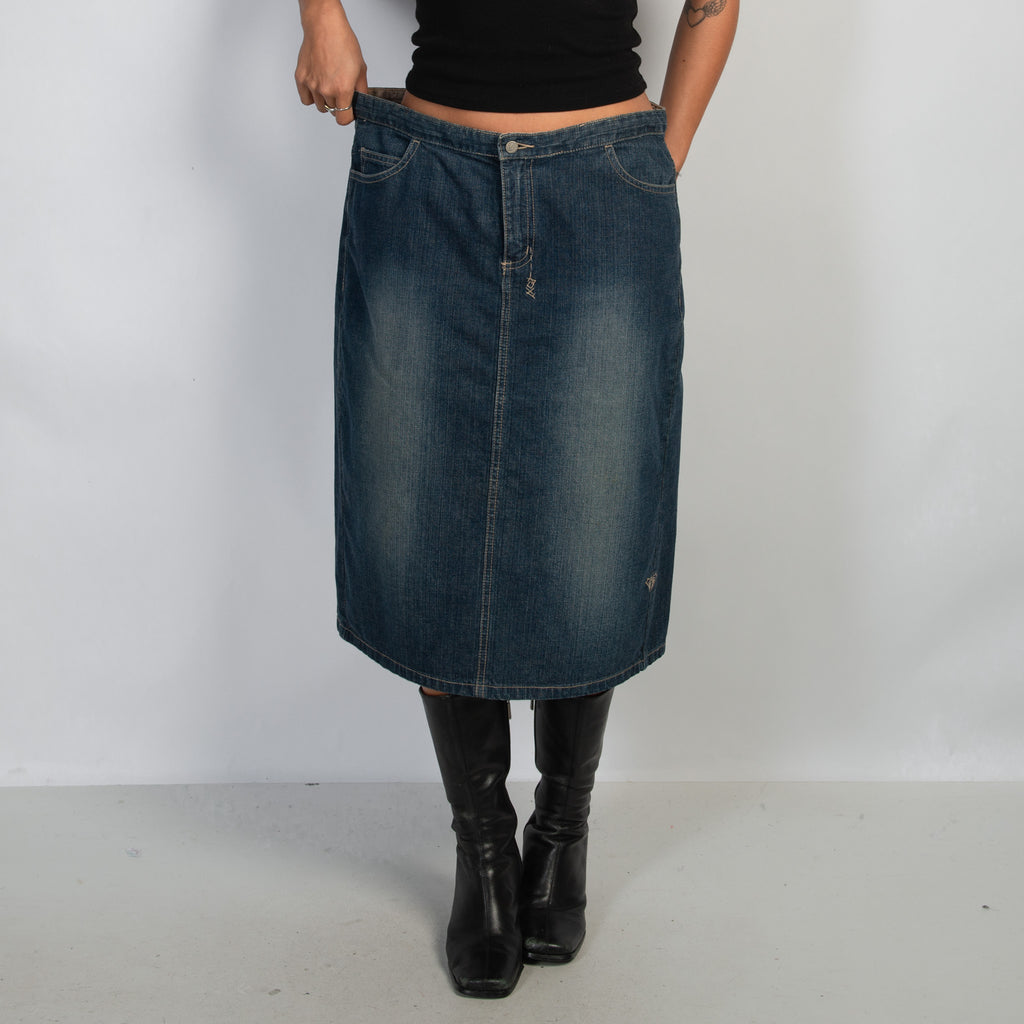DENIM LONGLINE SKIRT