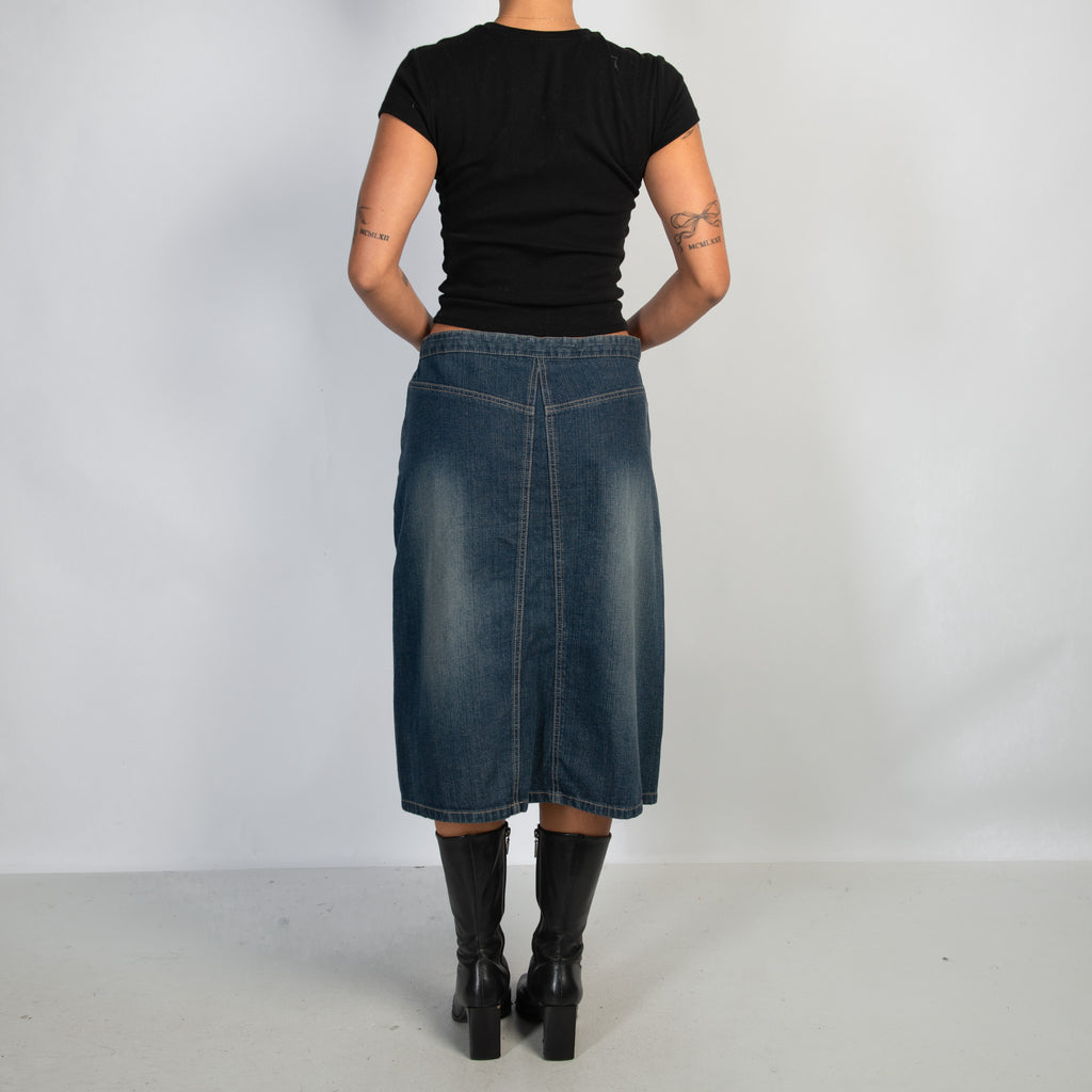 DENIM LONGLINE SKIRT