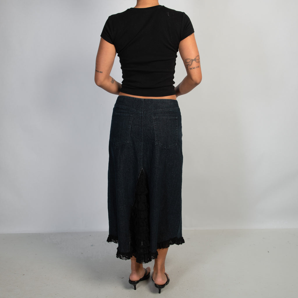 DENIM LONGLINE SKIRT