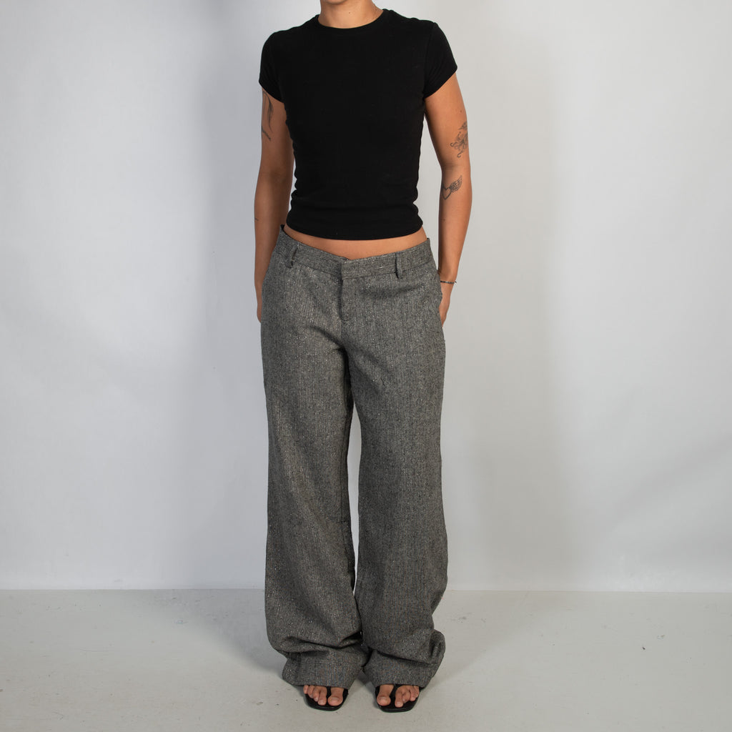 WOOL BLEND WIDE LEG PANTS