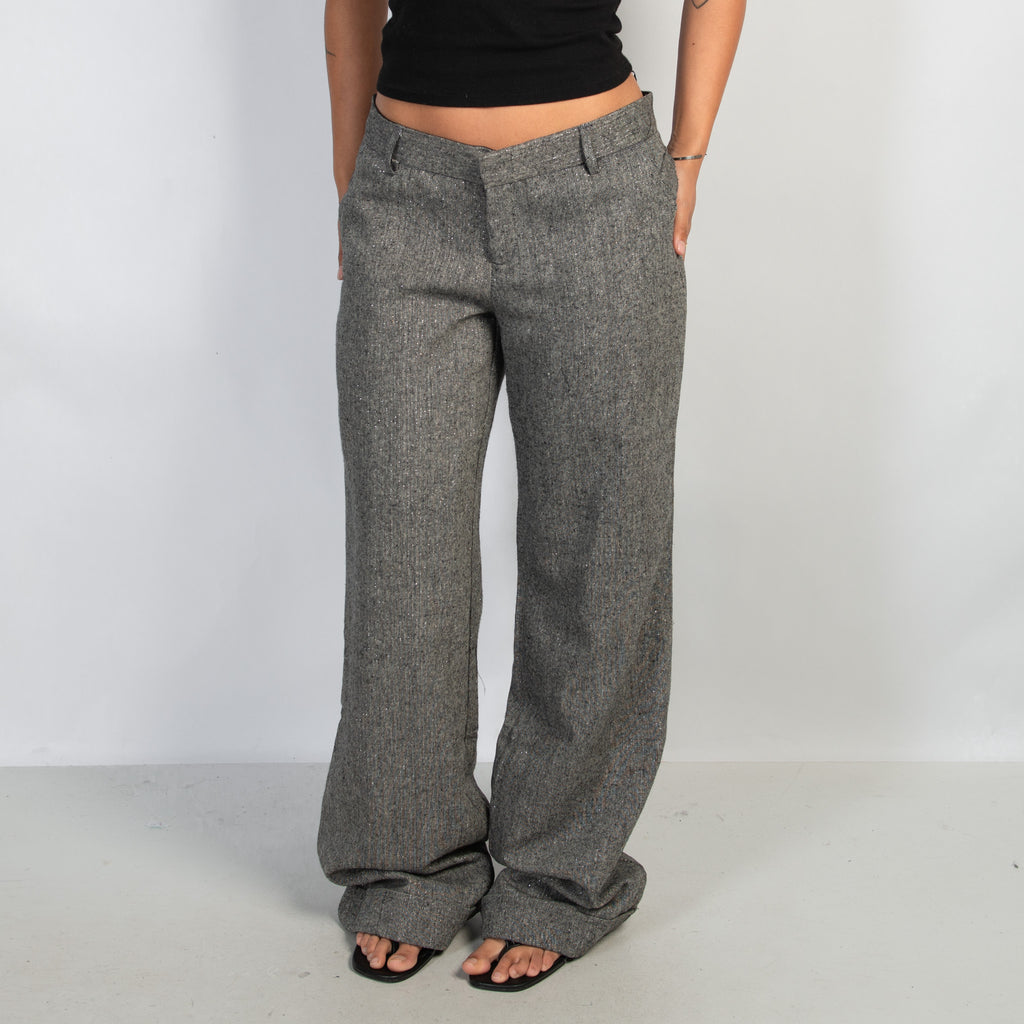 WOOL BLEND WIDE LEG PANTS