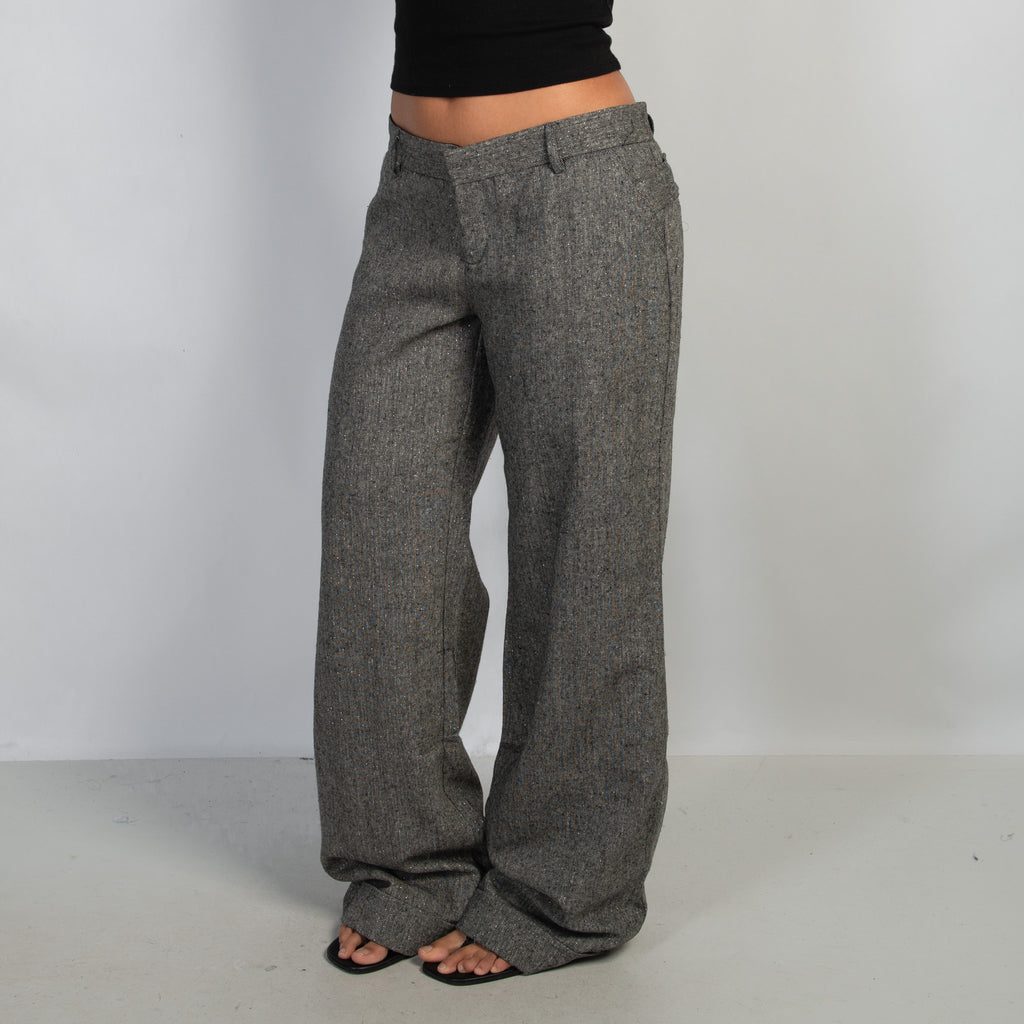 WOOL BLEND WIDE LEG PANTS